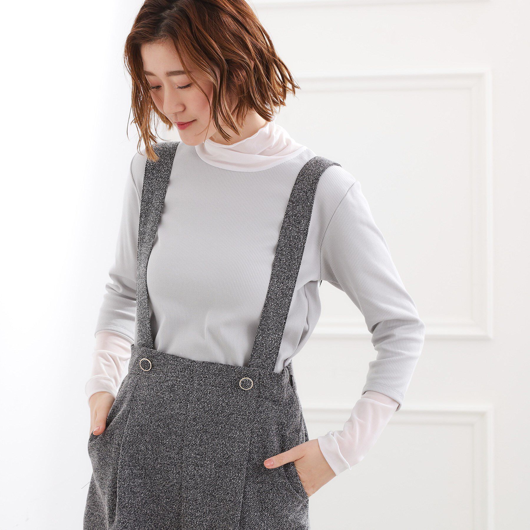 grove「シアー切替ハイネックプルオーバー」|Tシャツ・カットソー|