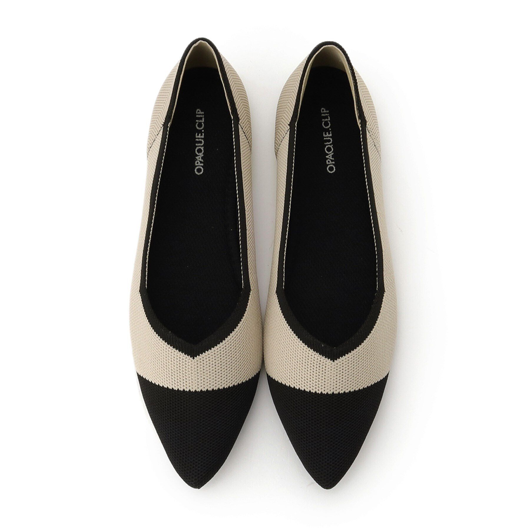 OPAQUE.CLIP「【軽量/洗える】ポインテッドトゥニットパンプス」|パンプス|