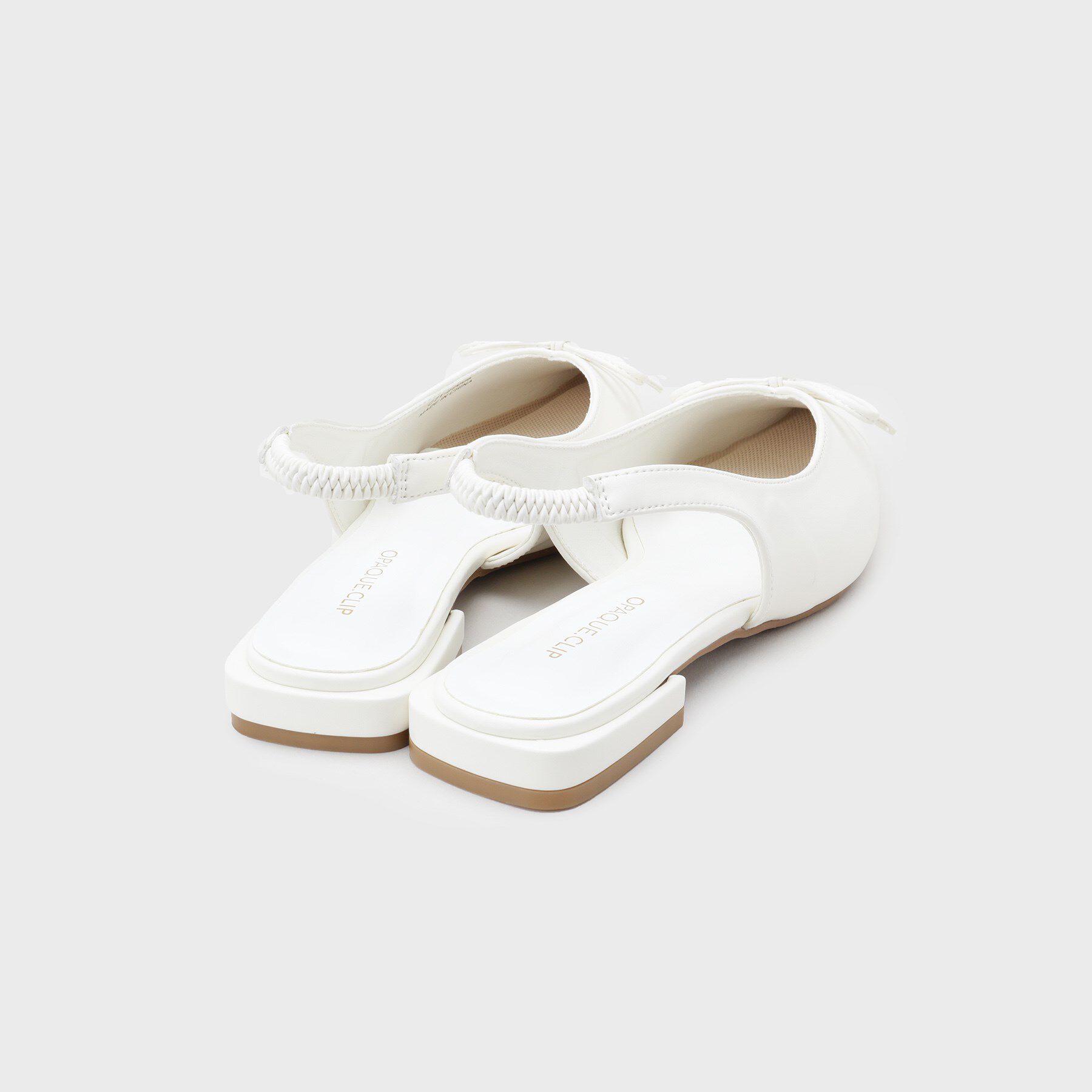 OPAQUE.CLIP「【抗菌防臭加工】リボンフラットミュール」|サンダル|