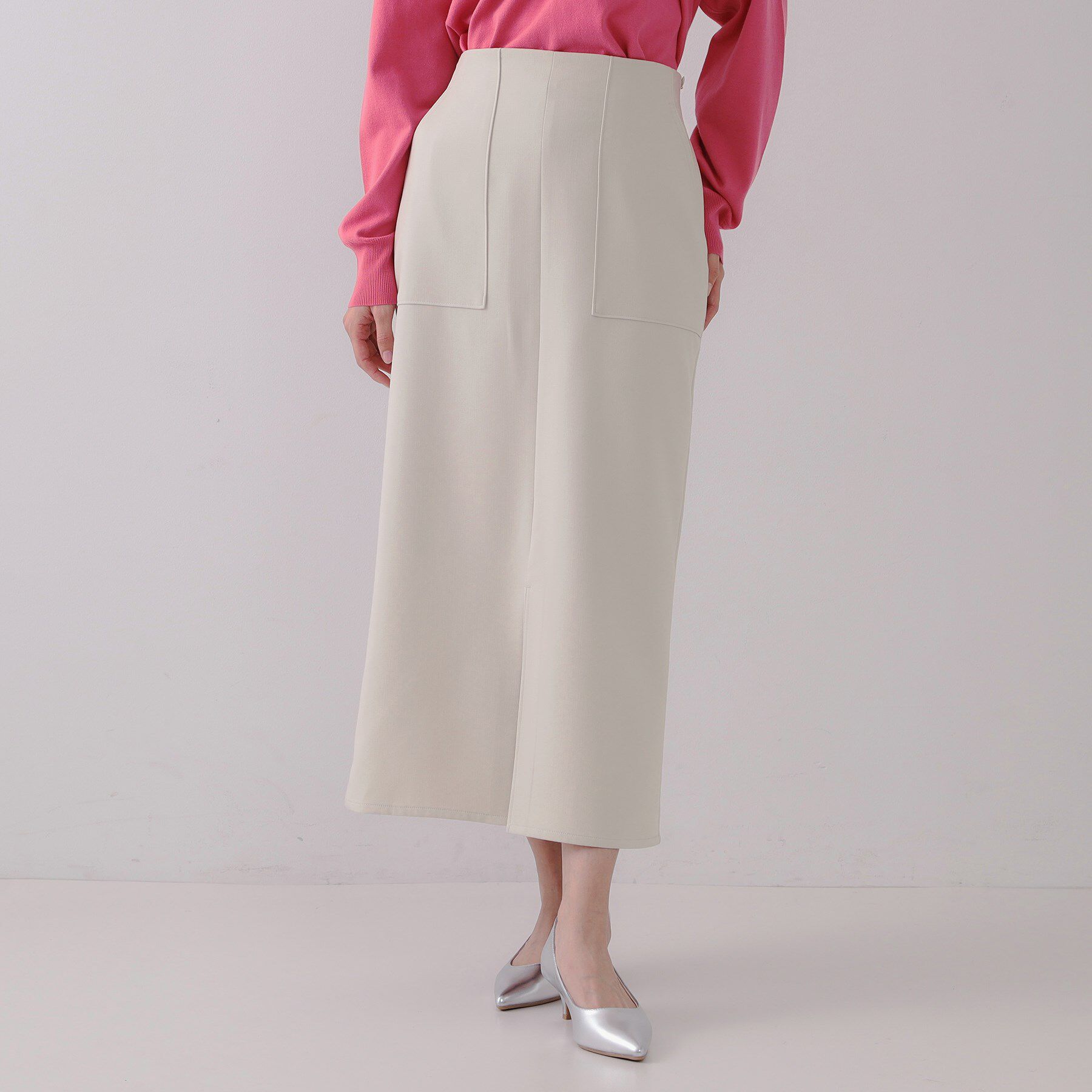 OPAQUE.CLIP「ストレッチダブルポケットタイトスカート【洗濯機洗い可/防シワ】」|スカート|