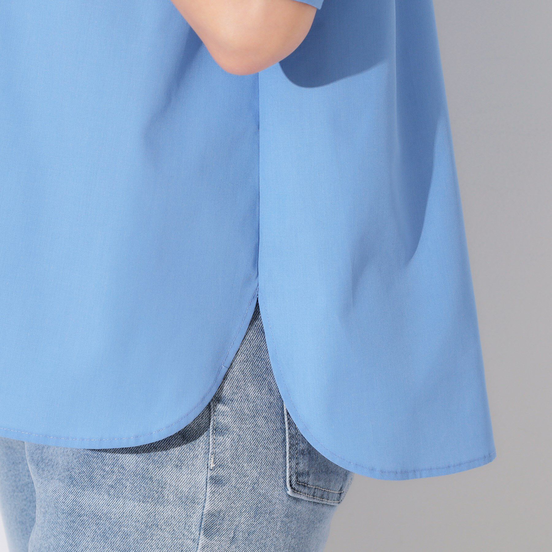 OPAQUE.CLIP「スキッパータックスリーブブラウス【洗濯機洗い可】」|シャツ・ブラウス|