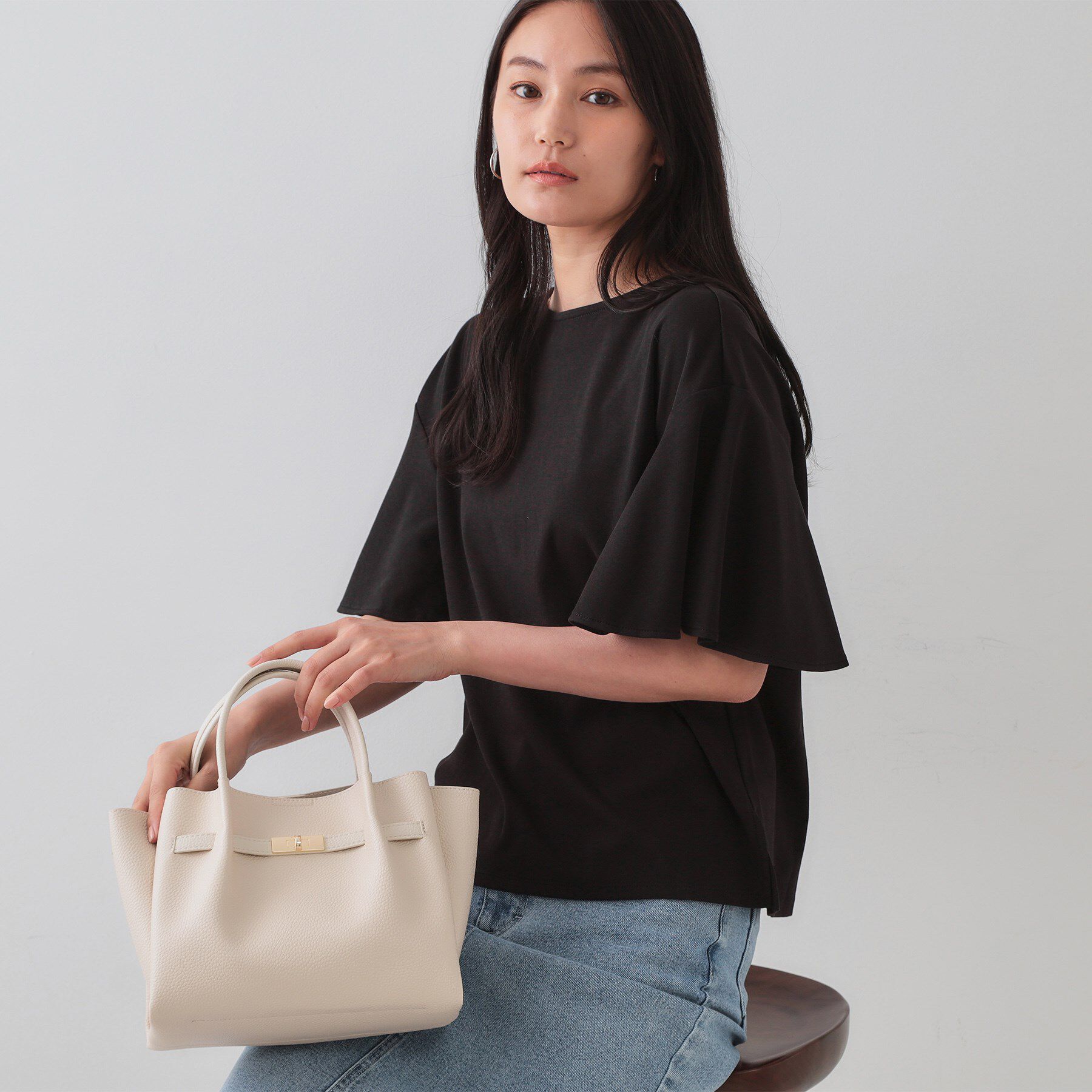 OPAQUE.CLIP「《S-LLサイズ》フレアスリーブカッソー【UV/接触冷感/洗濯機洗い可】」|Tシャツ・カットソー|