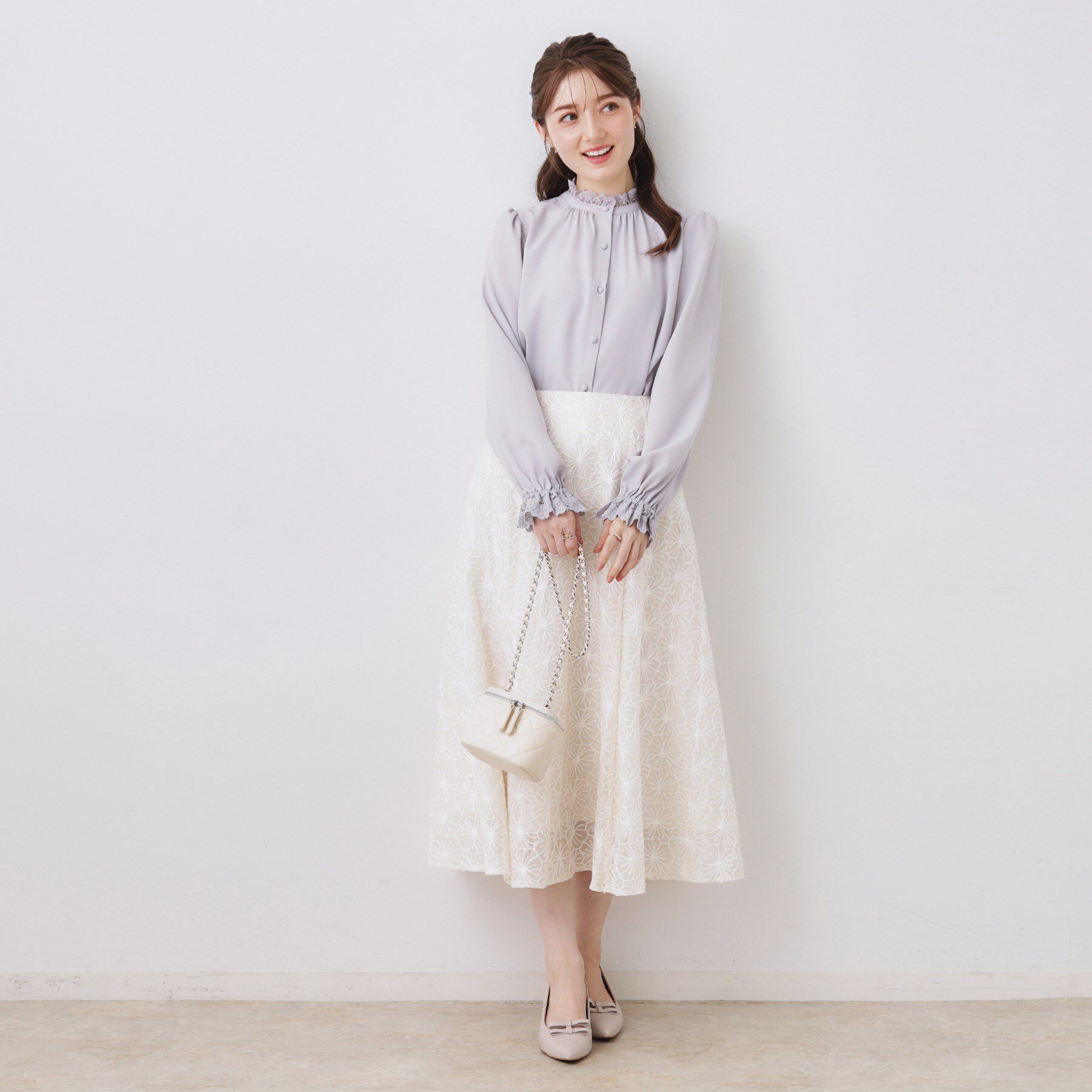 Couture broach「【2WAY・ハレの日・通勤】エンブロレースブラウス」|シャツ・ブラウス|