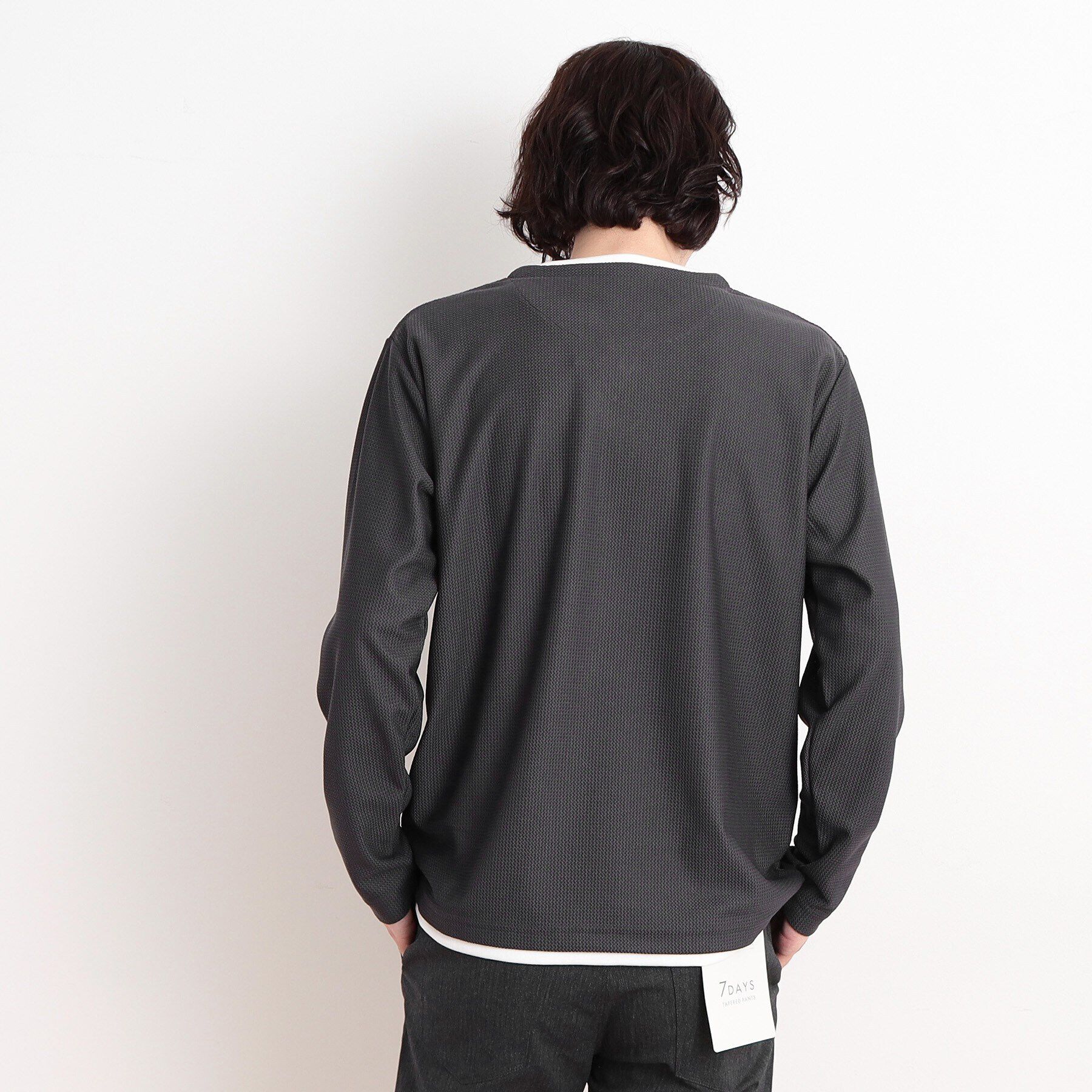 THE SHOP TK「バスケット編みキーネックTシャツ」|Tシャツ・カットソー|