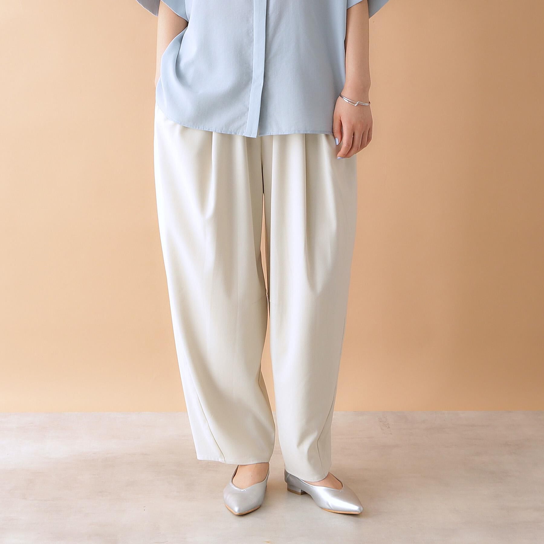 THE SHOP TK「バレルパンツ【洗える】」|その他|グレージュ(050)