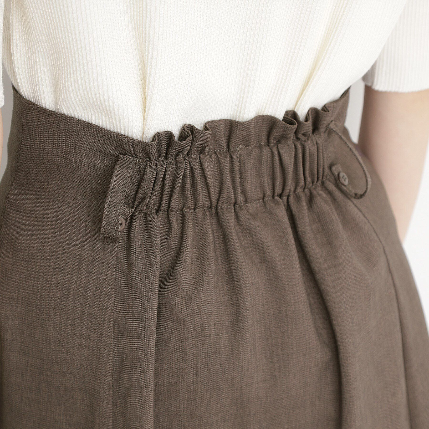 THE SHOP TK「フラップベルト付きスカート【洗える】」|スカート|