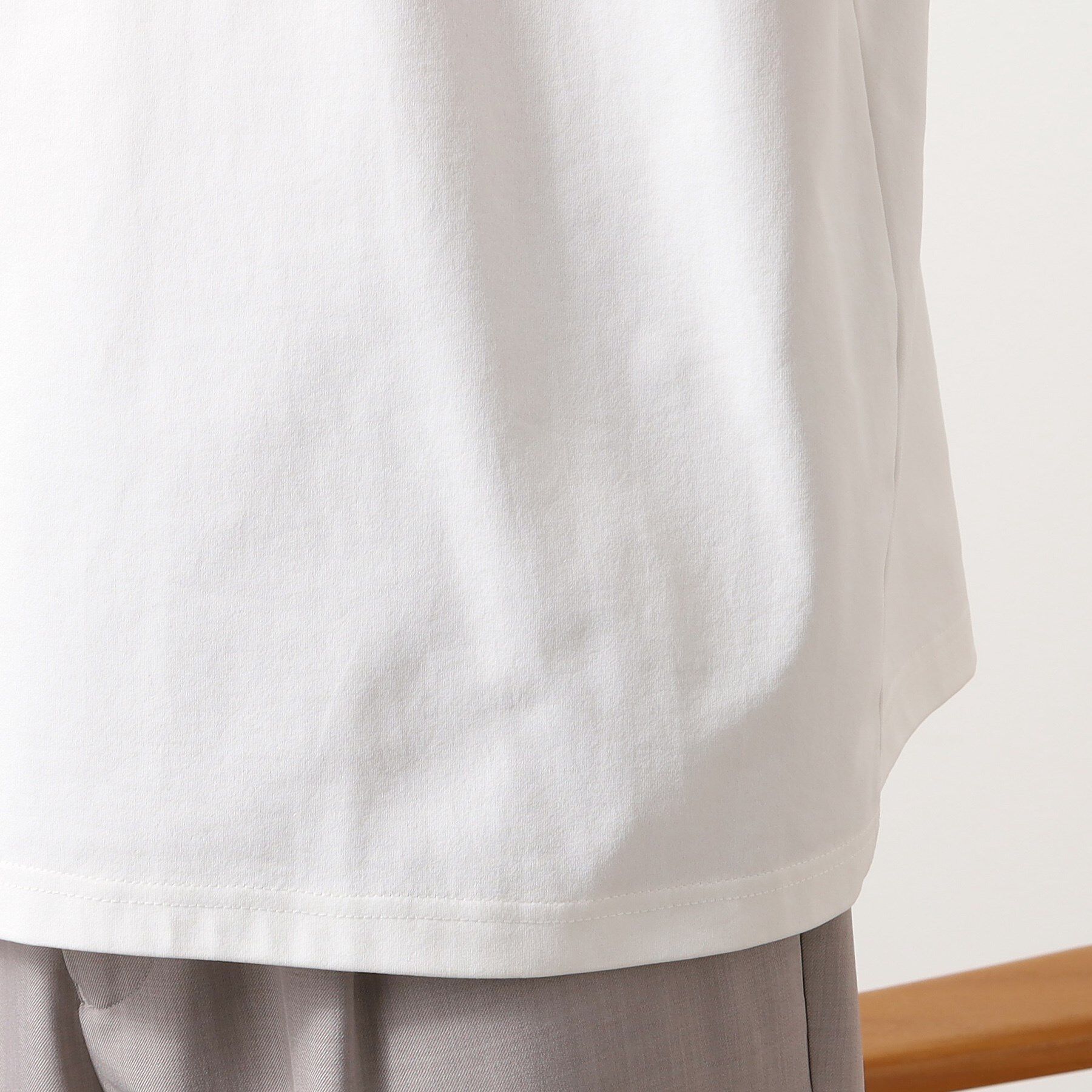 THE SHOP TK「フェイクスウェードアンサンブルカーディガン【五分袖カーディガン＋半袖Tシャツセットアイテム】」|カーディガン|