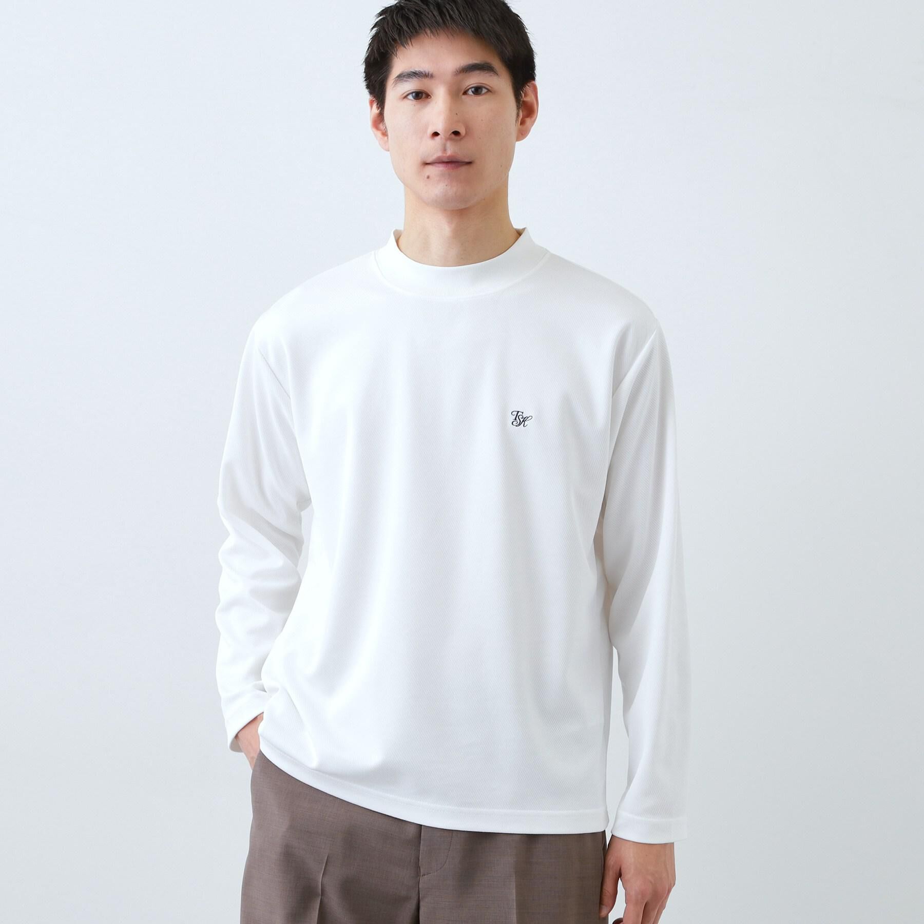 THE SHOP TK「ビジネス兼用 カルゼモックネック 洗濯機ok」|Tシャツ・カットソー|