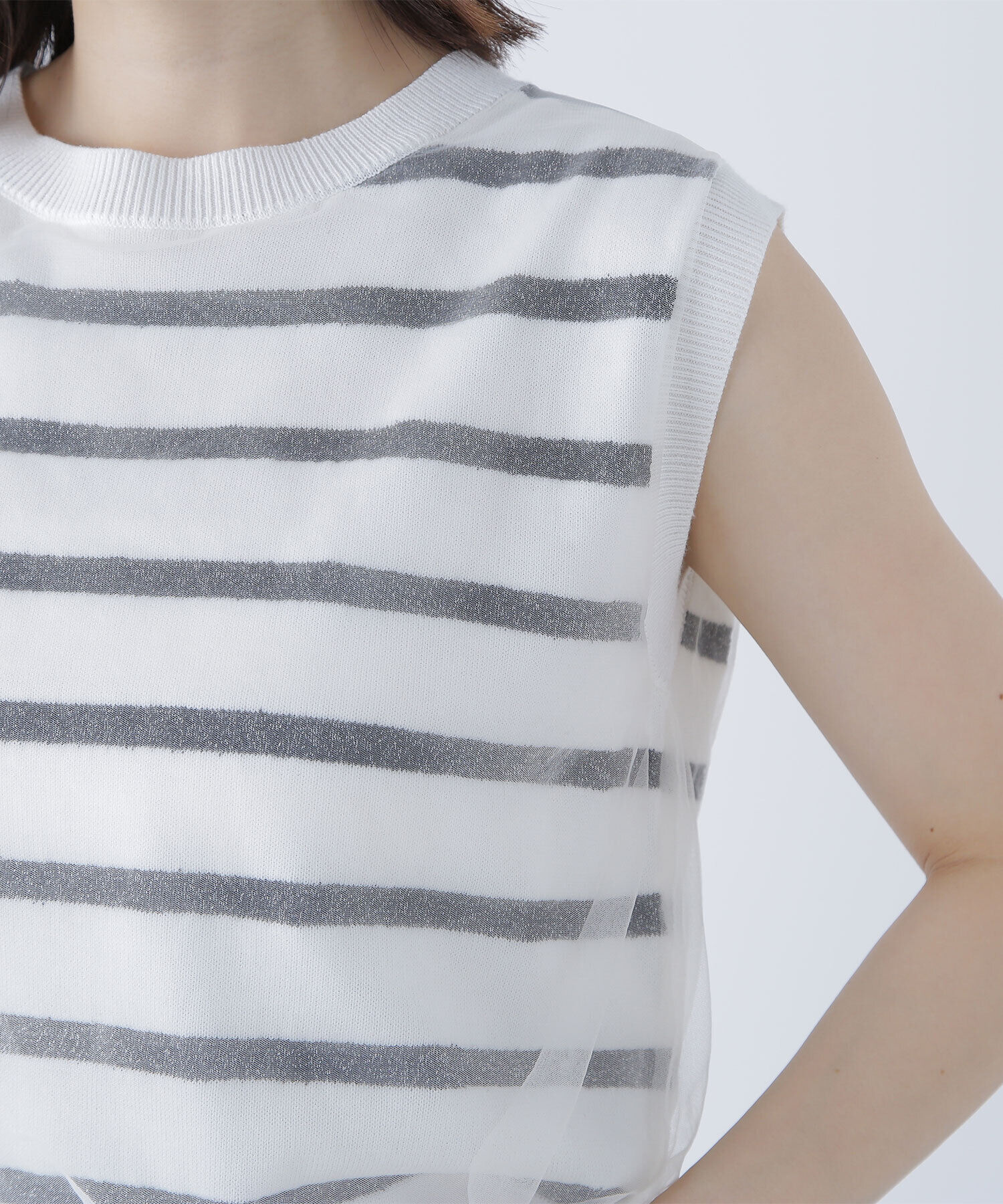  「チュールレイヤードニット」|ニット・セーター|