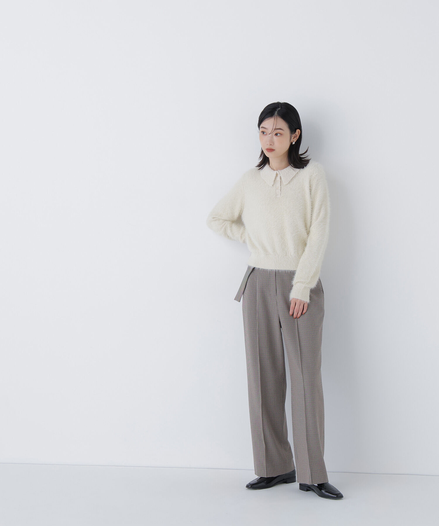  「シャギーポロニット」|ニット・セーター|