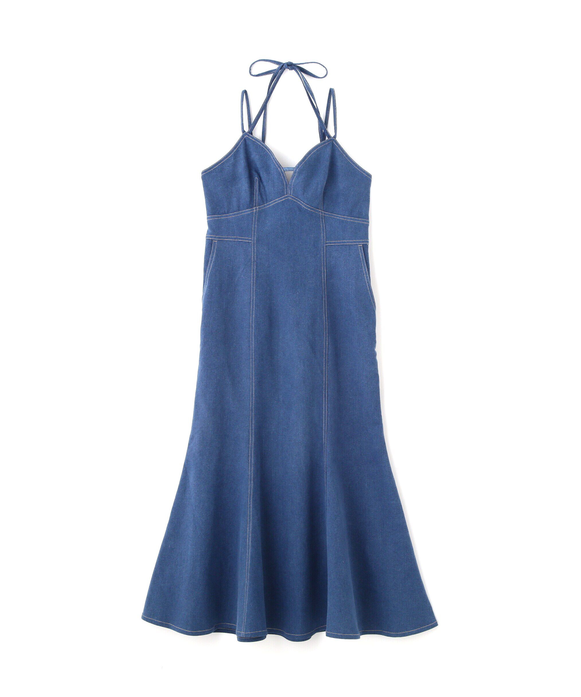  「ライトオンスデニムマーメイドキャミワンピース」|ワンピース|