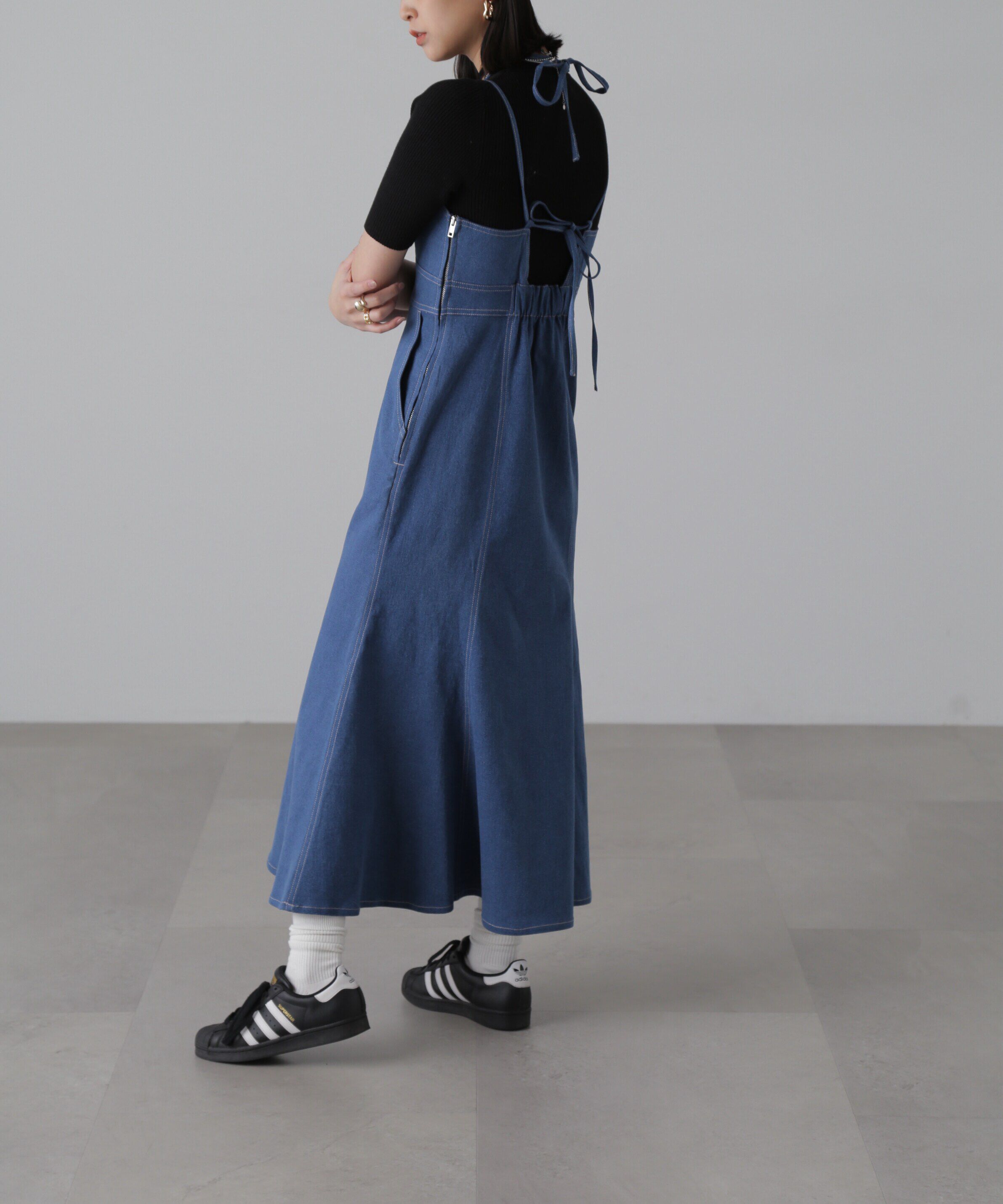  「ライトオンスデニムマーメイドキャミワンピース」|ワンピース|