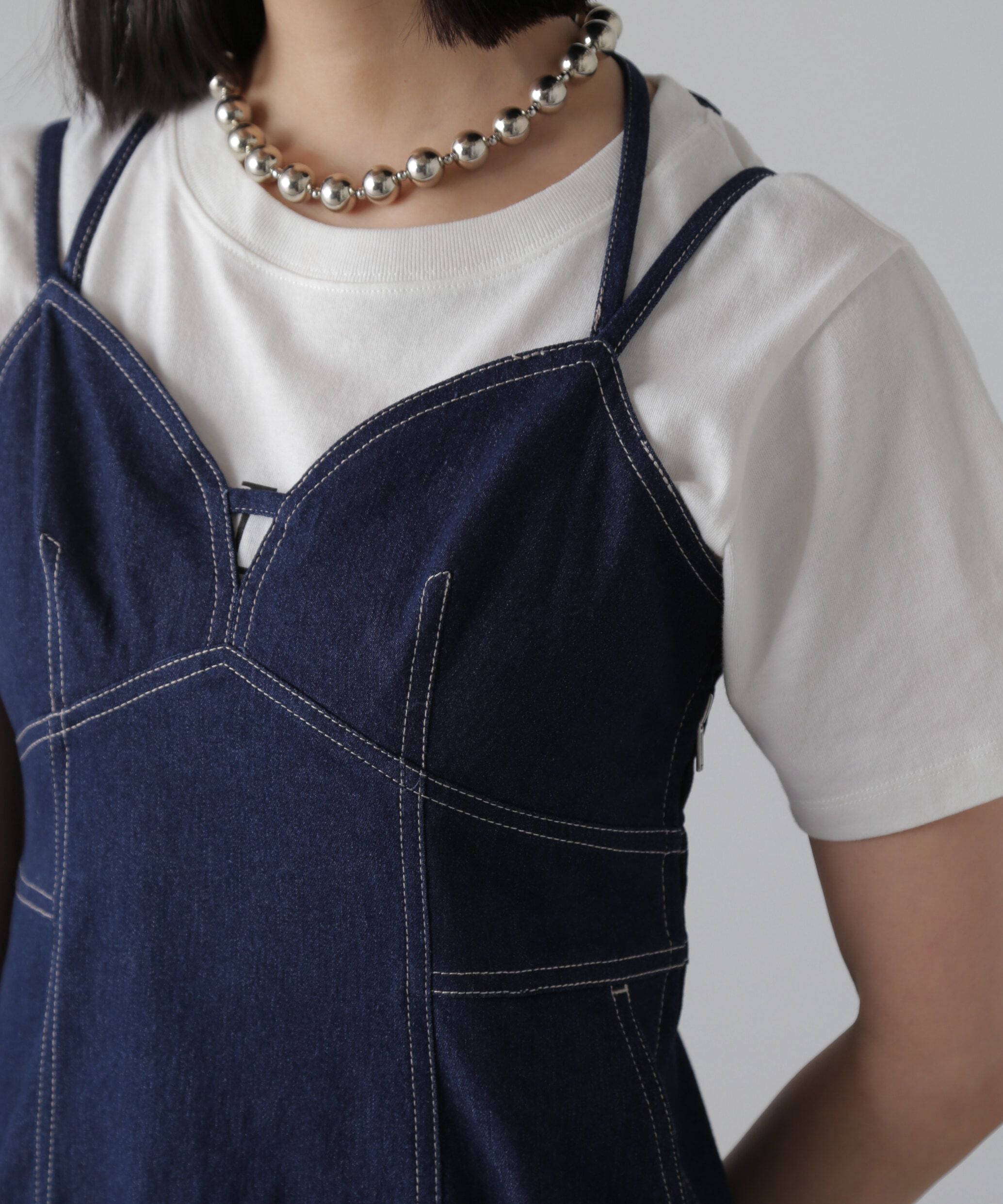  「ライトオンスデニムマーメイドキャミワンピース」|ワンピース|