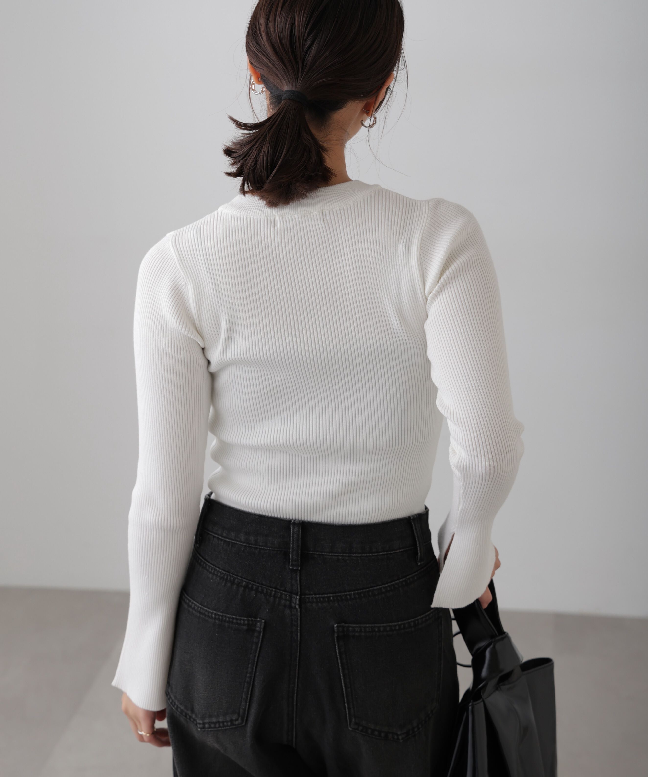  「〈洗える〉マシンウォッシャブルクルーネックニット」|ニット・セーター|