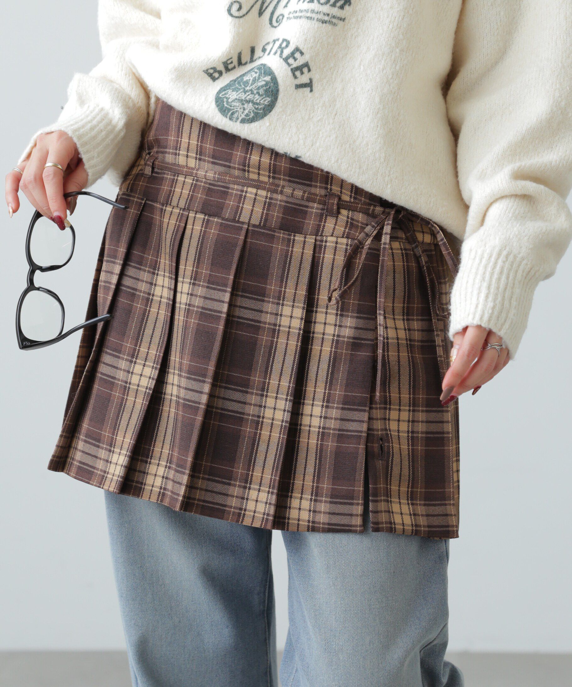  「ラッププリーツミニスカート」|スカート|