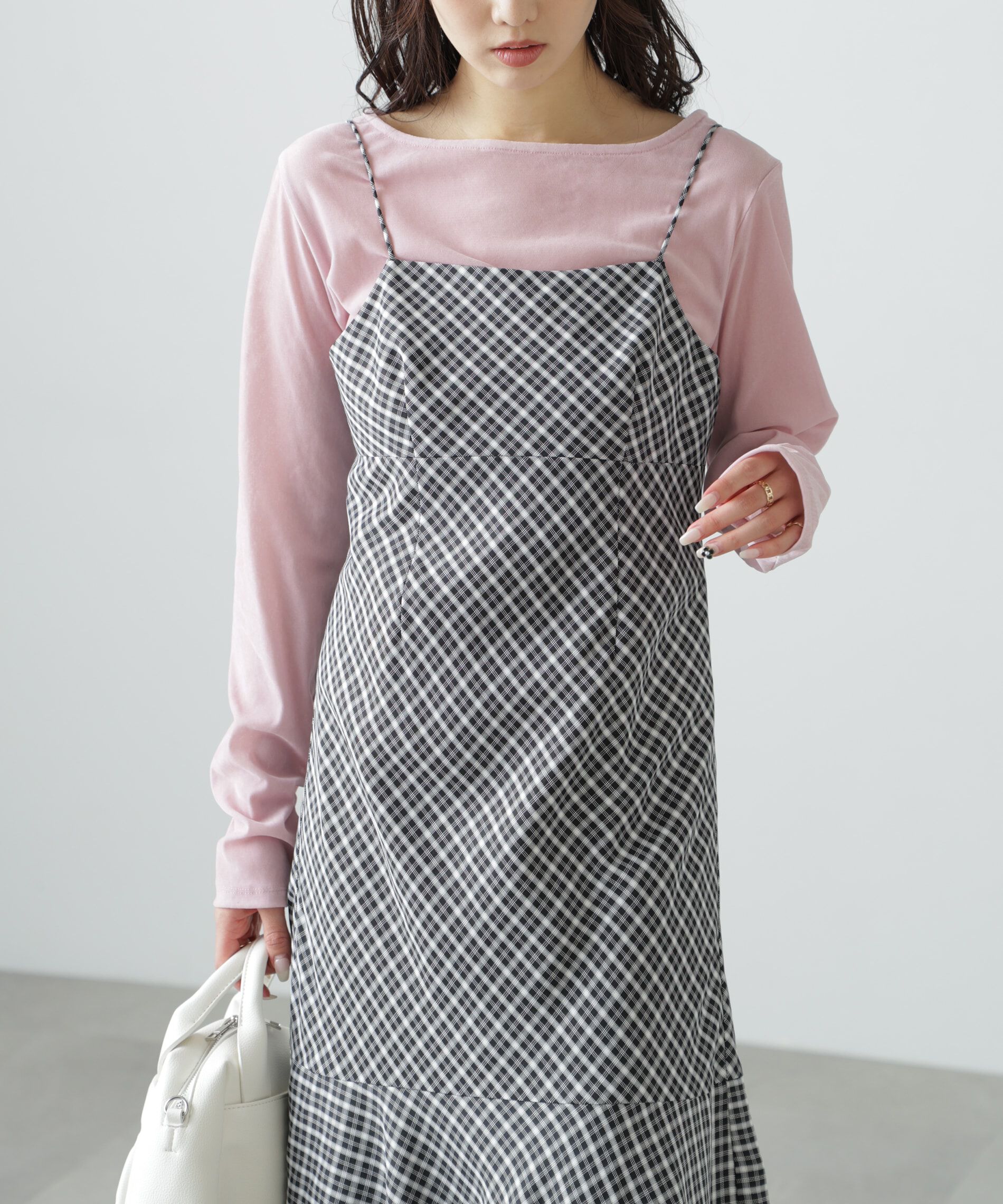  「2ストラップマーメイドキャミワンピース」|ワンピース|ブラックベー 1