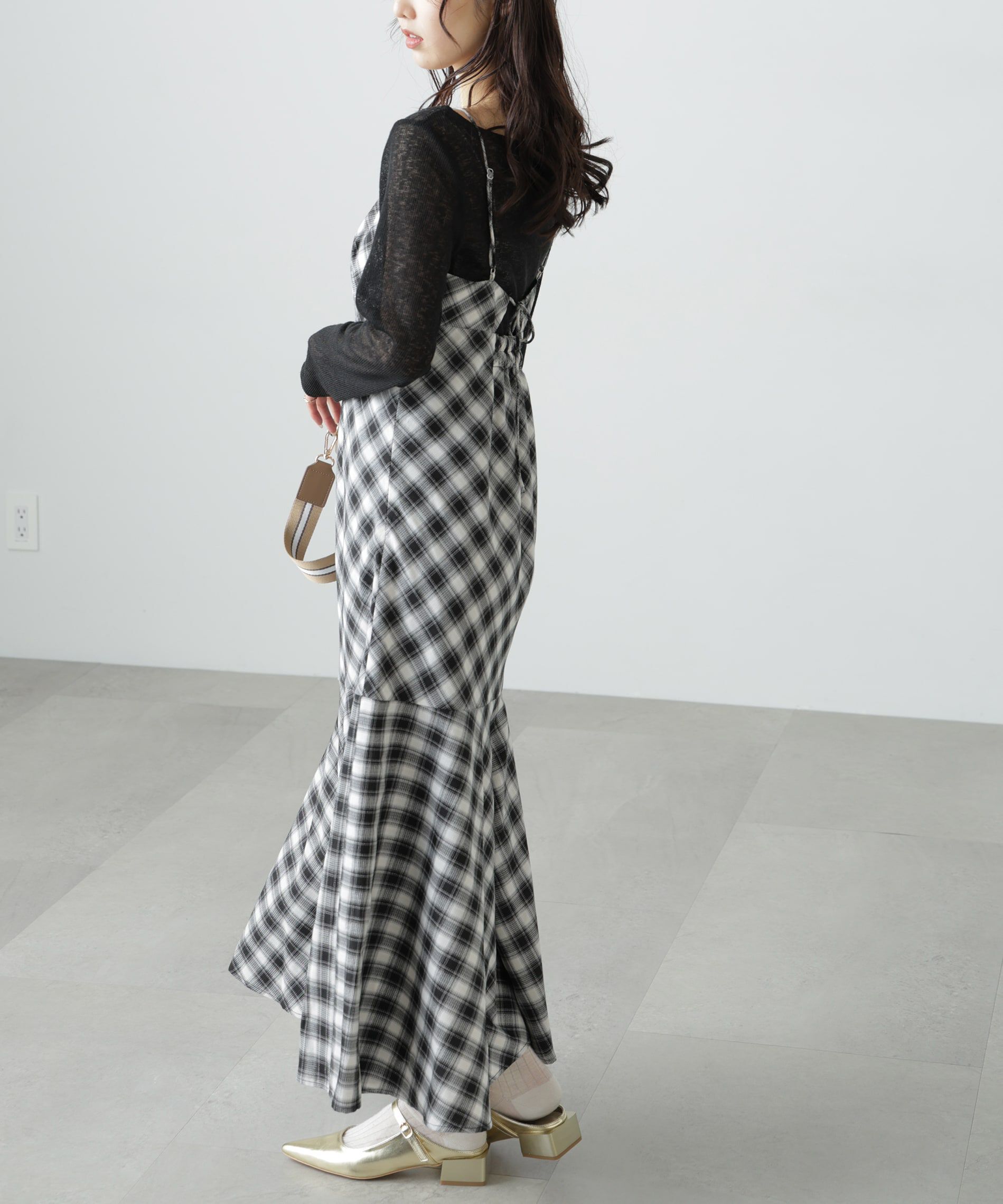  「2ストラップマーメイドキャミワンピース」|ワンピース|