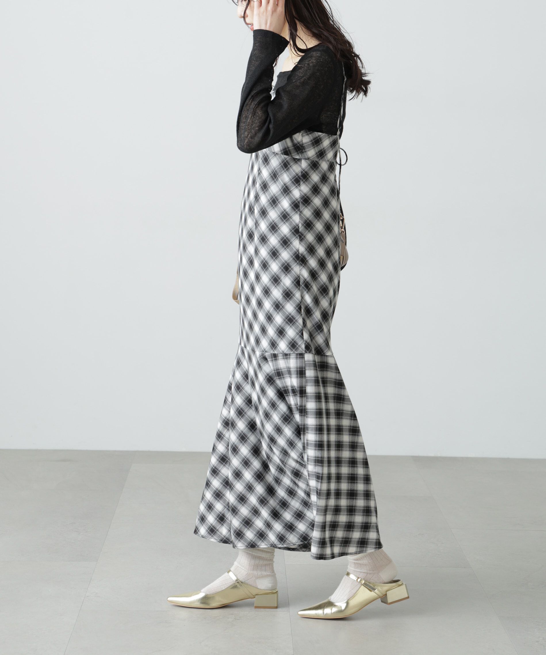  「2ストラップマーメイドキャミワンピース」|ワンピース|