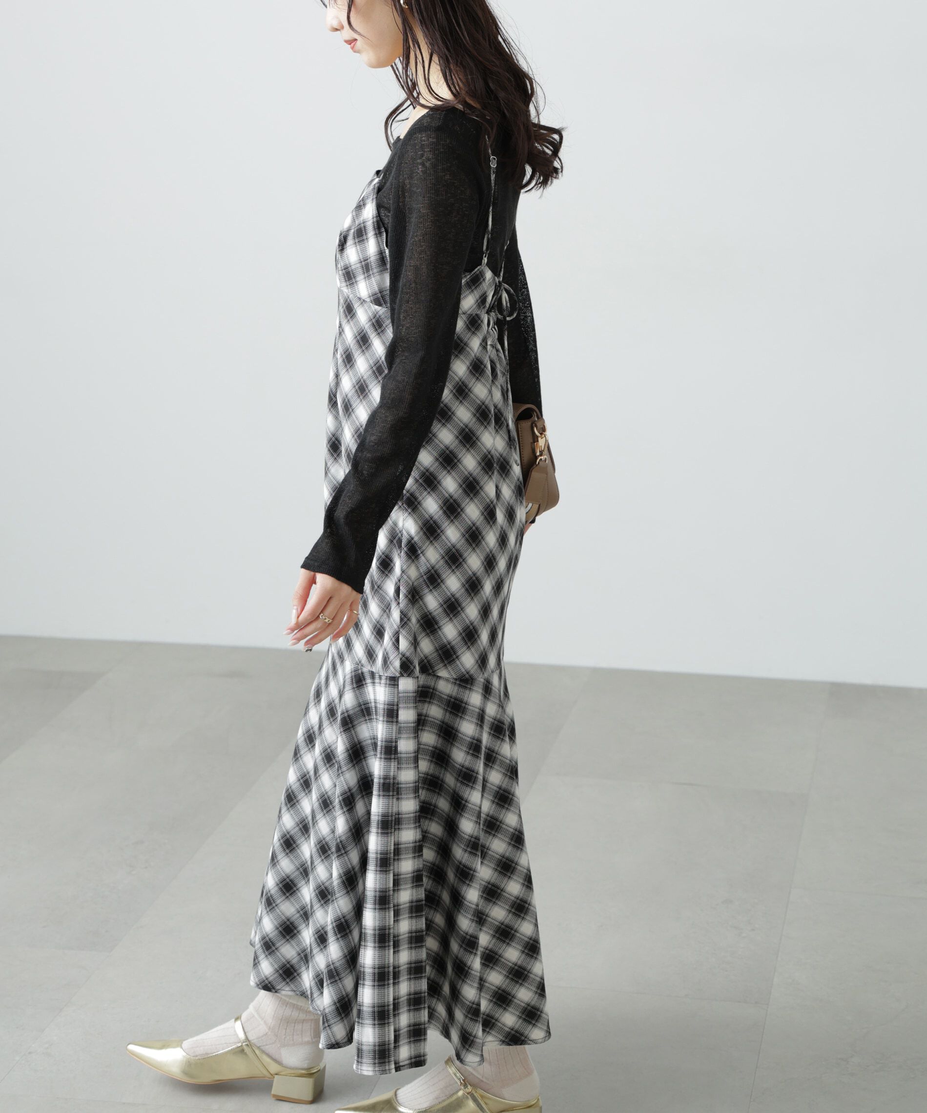  「2ストラップマーメイドキャミワンピース」|ワンピース|