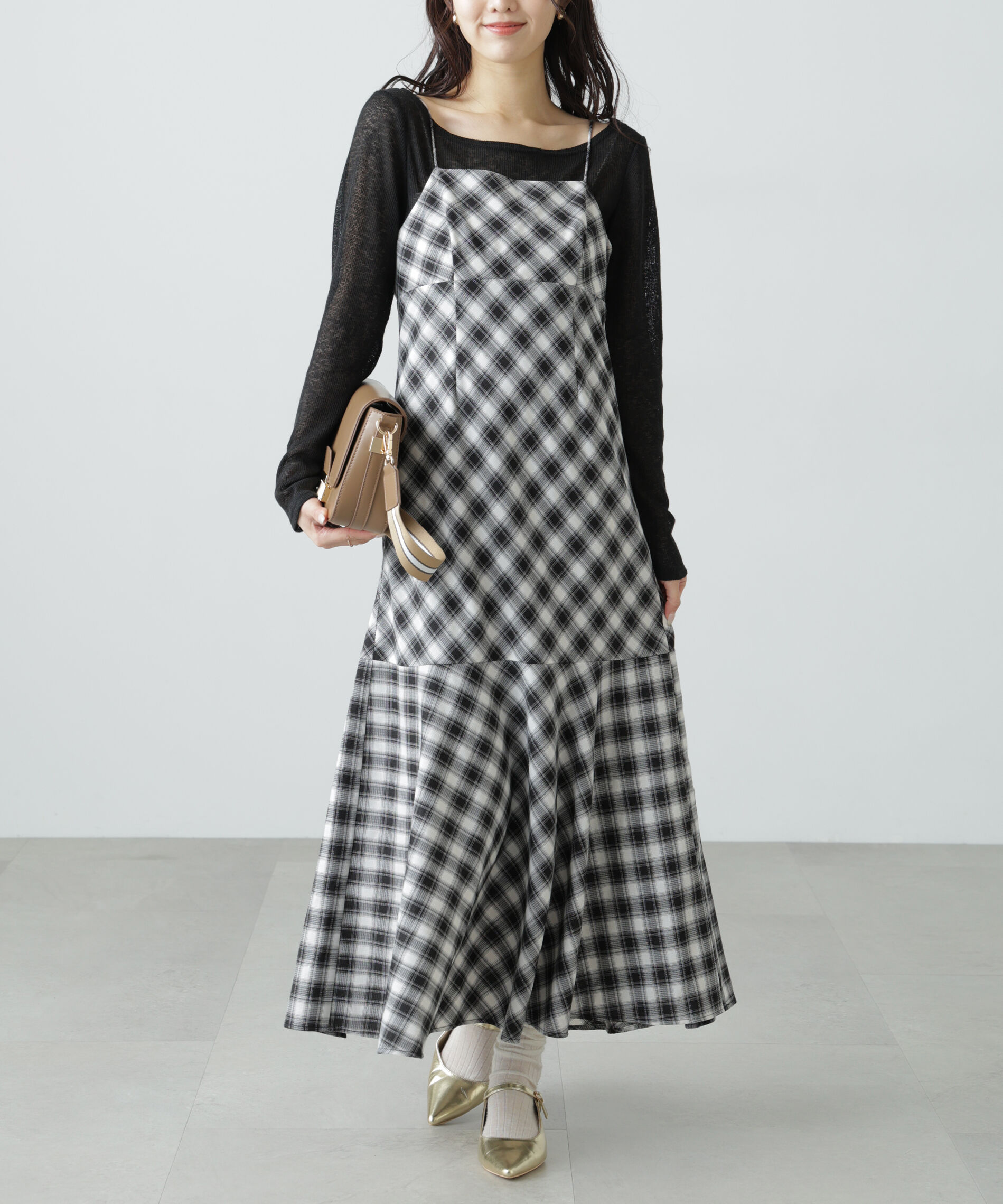  「2ストラップマーメイドキャミワンピース」|ワンピース|