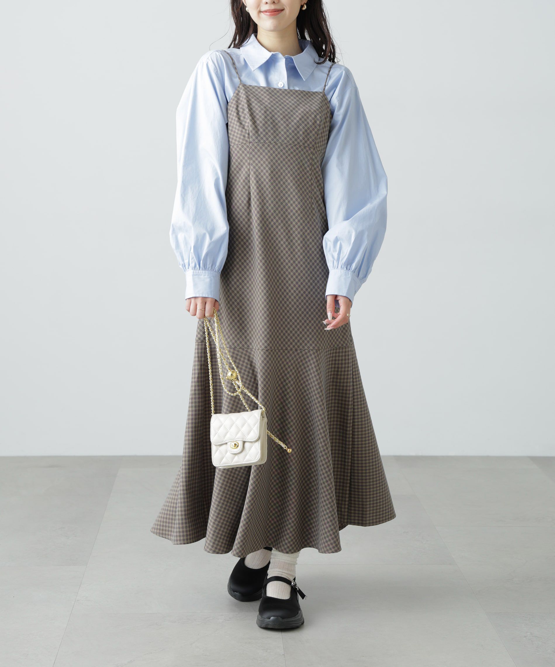  「2ストラップマーメイドキャミワンピース」|ワンピース|