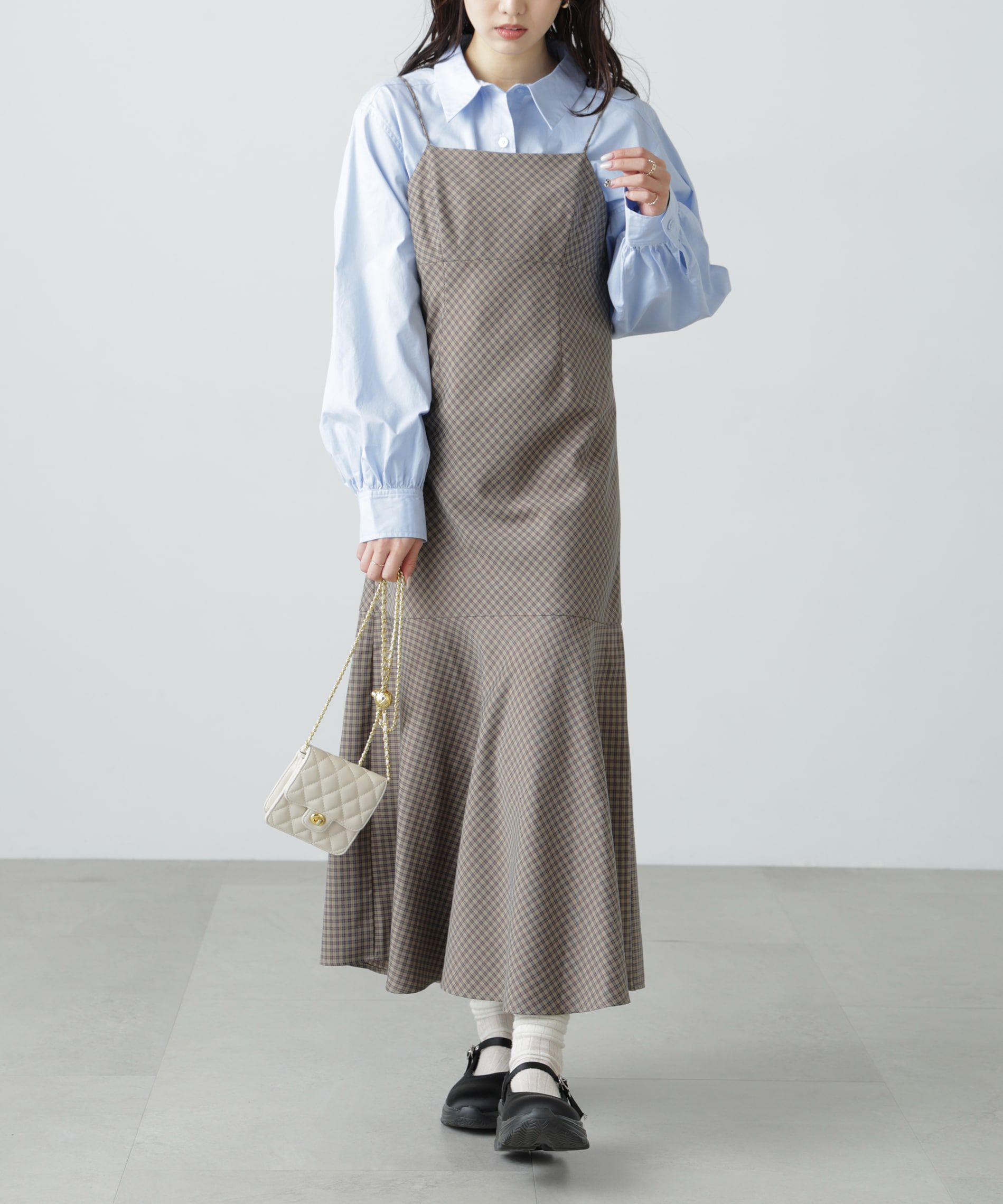  「2ストラップマーメイドキャミワンピース」|ワンピース|