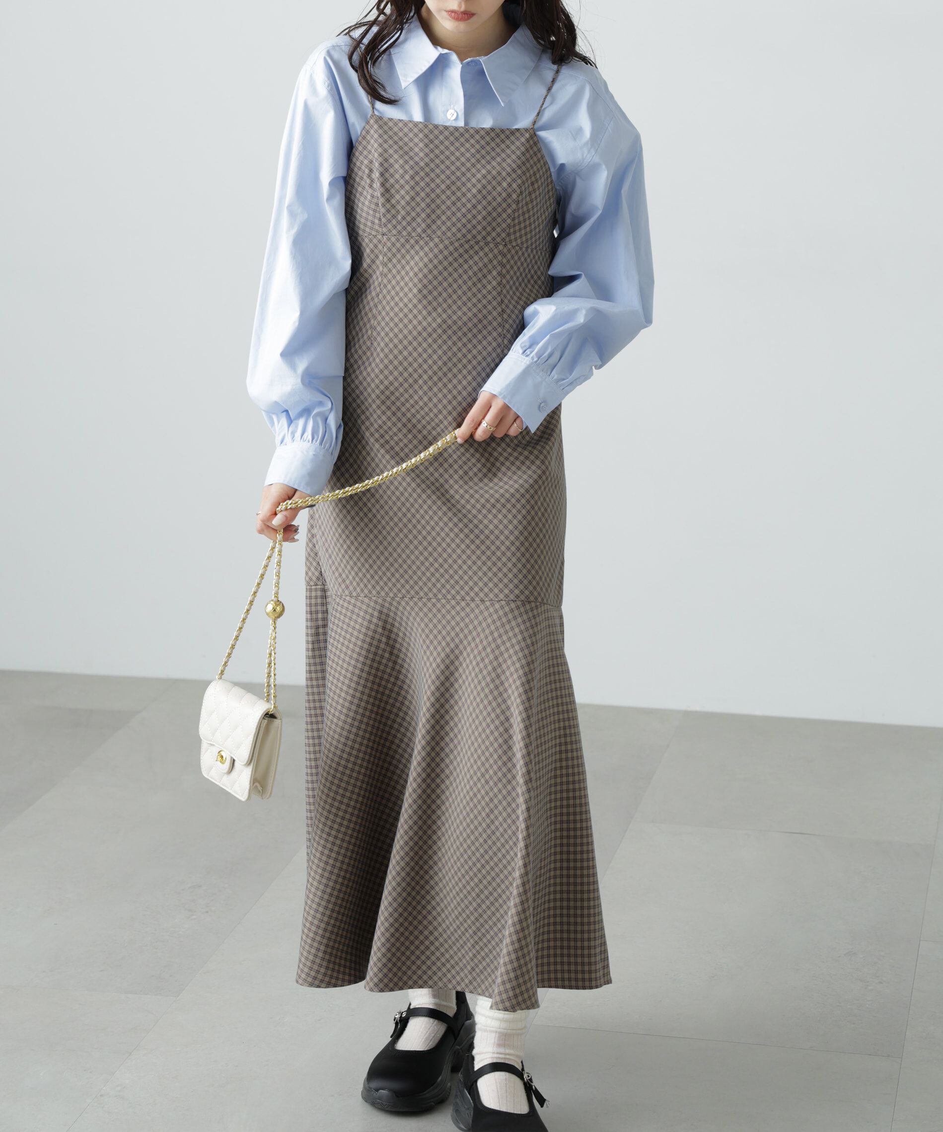  「2ストラップマーメイドキャミワンピース」|ワンピース|