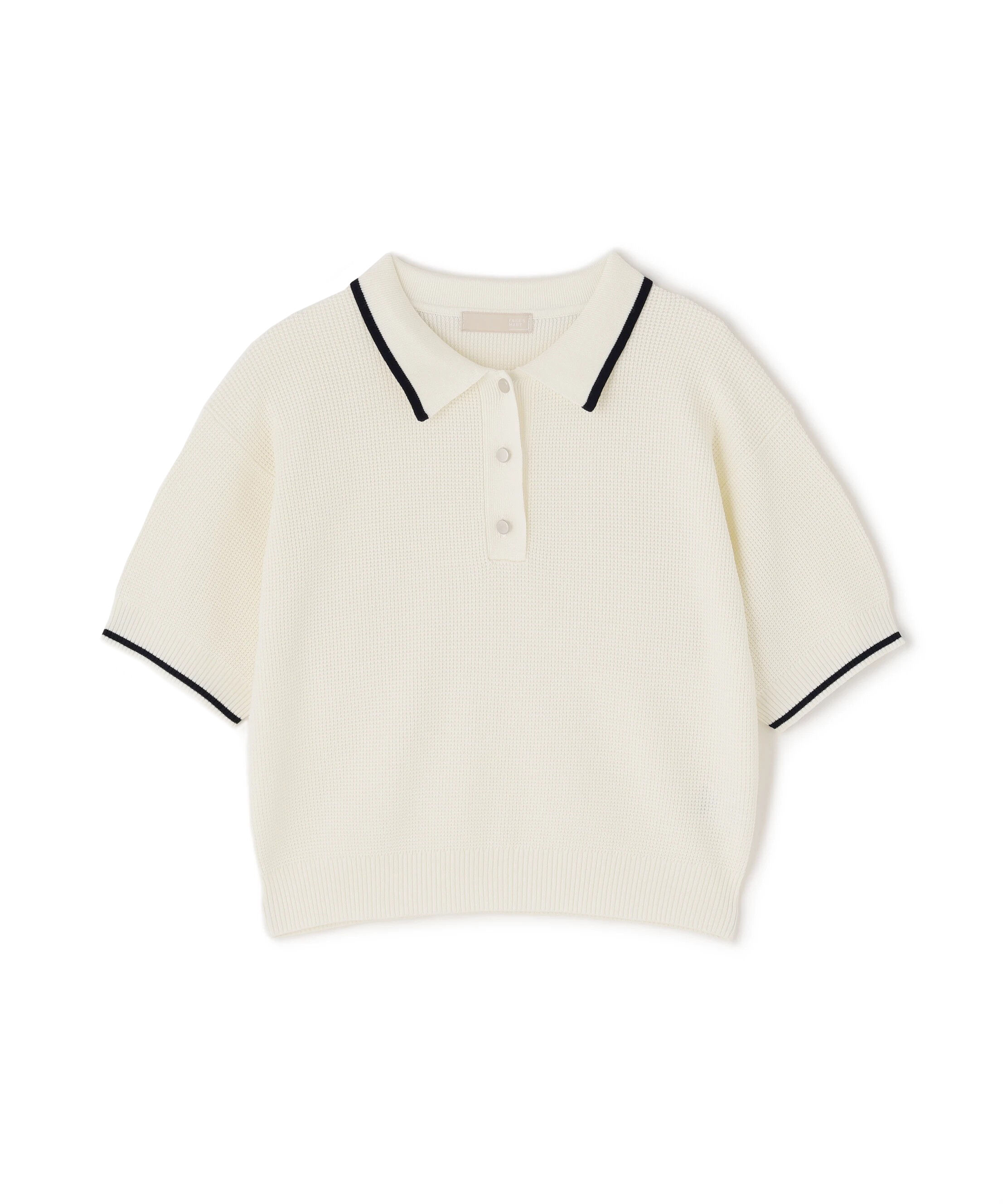  「配色ラインニットポロ」|ニット・セーター|