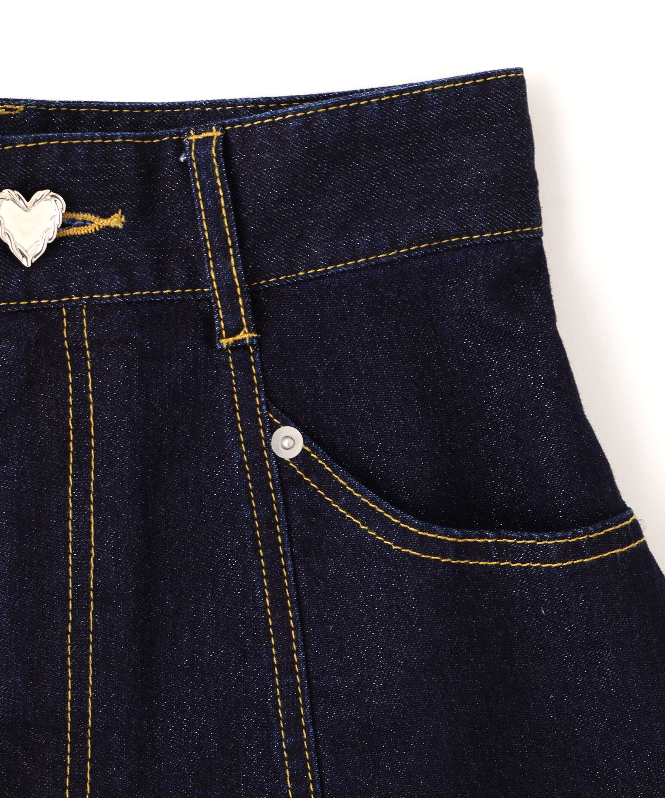  「ハートボタンフレアミニスカート」|スカート|