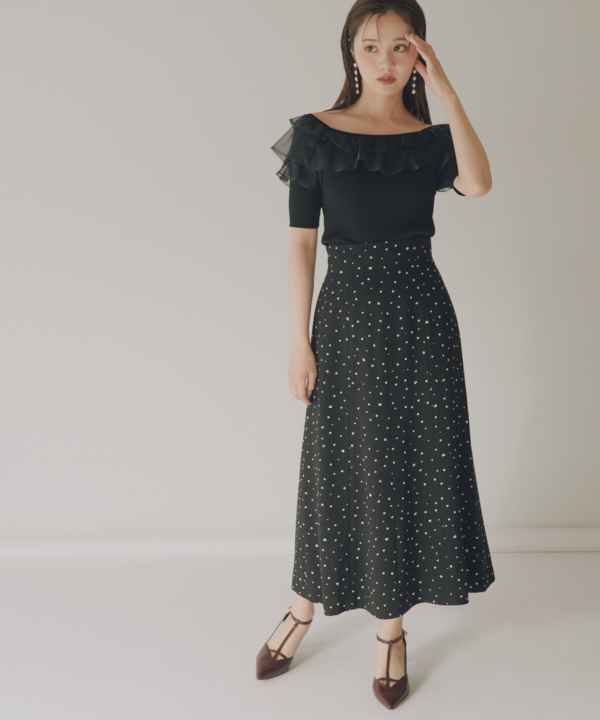 PROPORTION BODY DRESSING「ハートドットナロースカート」|スカート|