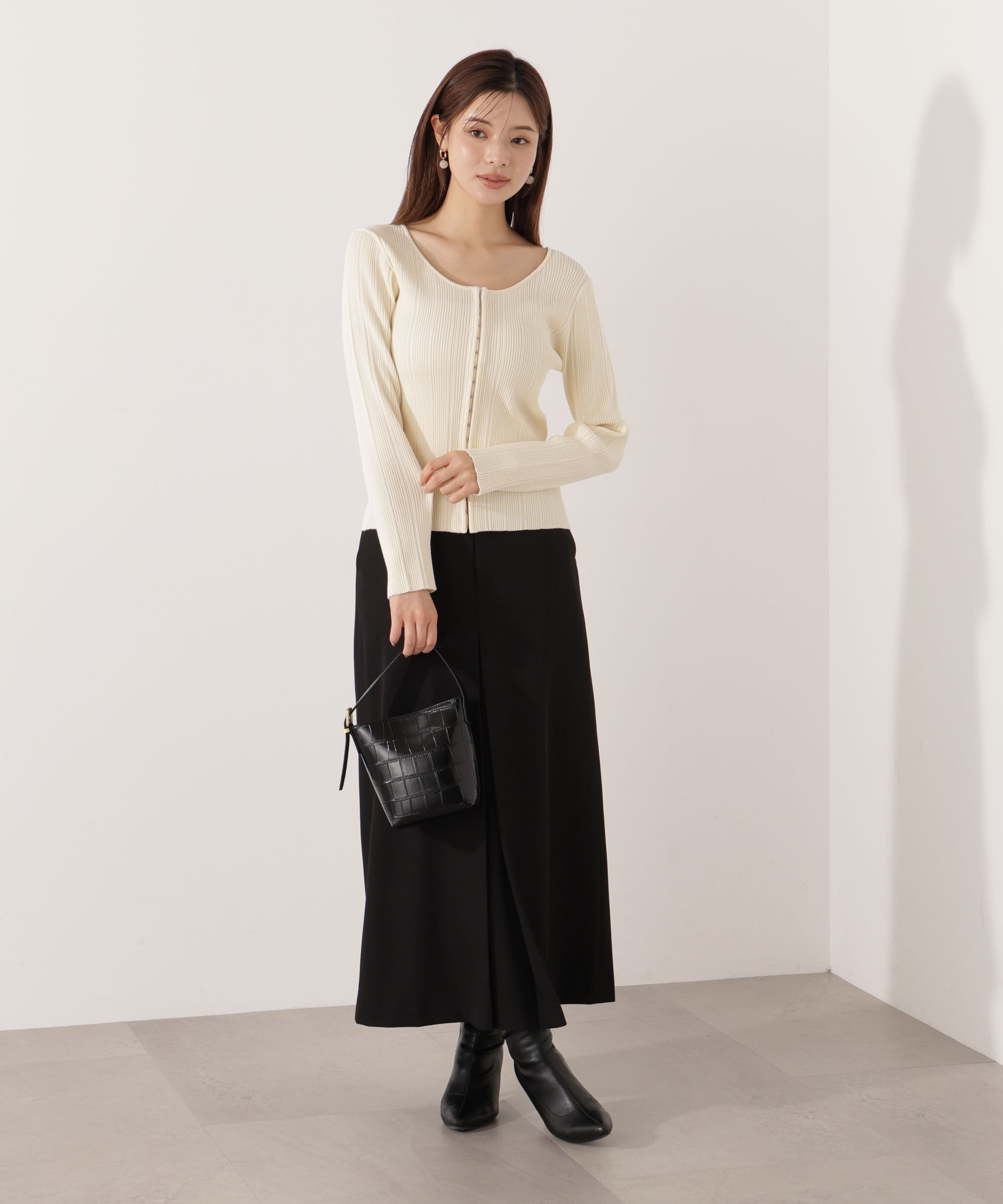 PROPORTION BODY DRESSING「＜ウォッシャブル＞フロントホックニット」|ニット・セーター|