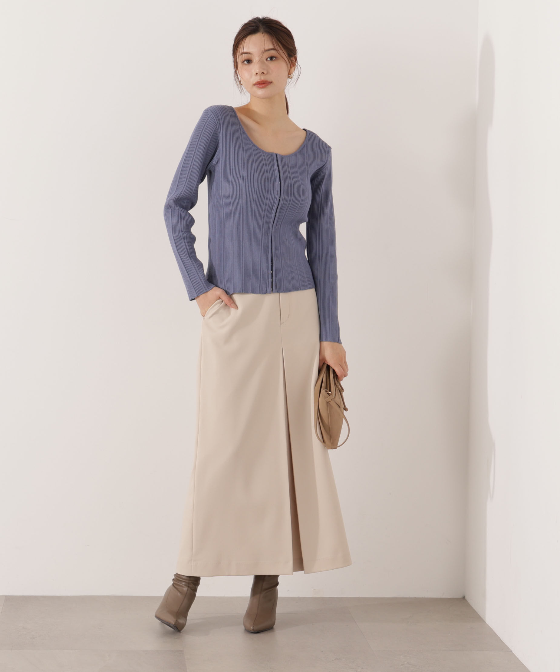 PROPORTION BODY DRESSING「＜ウォッシャブル＞フロントホックニット」|ニット・セーター|