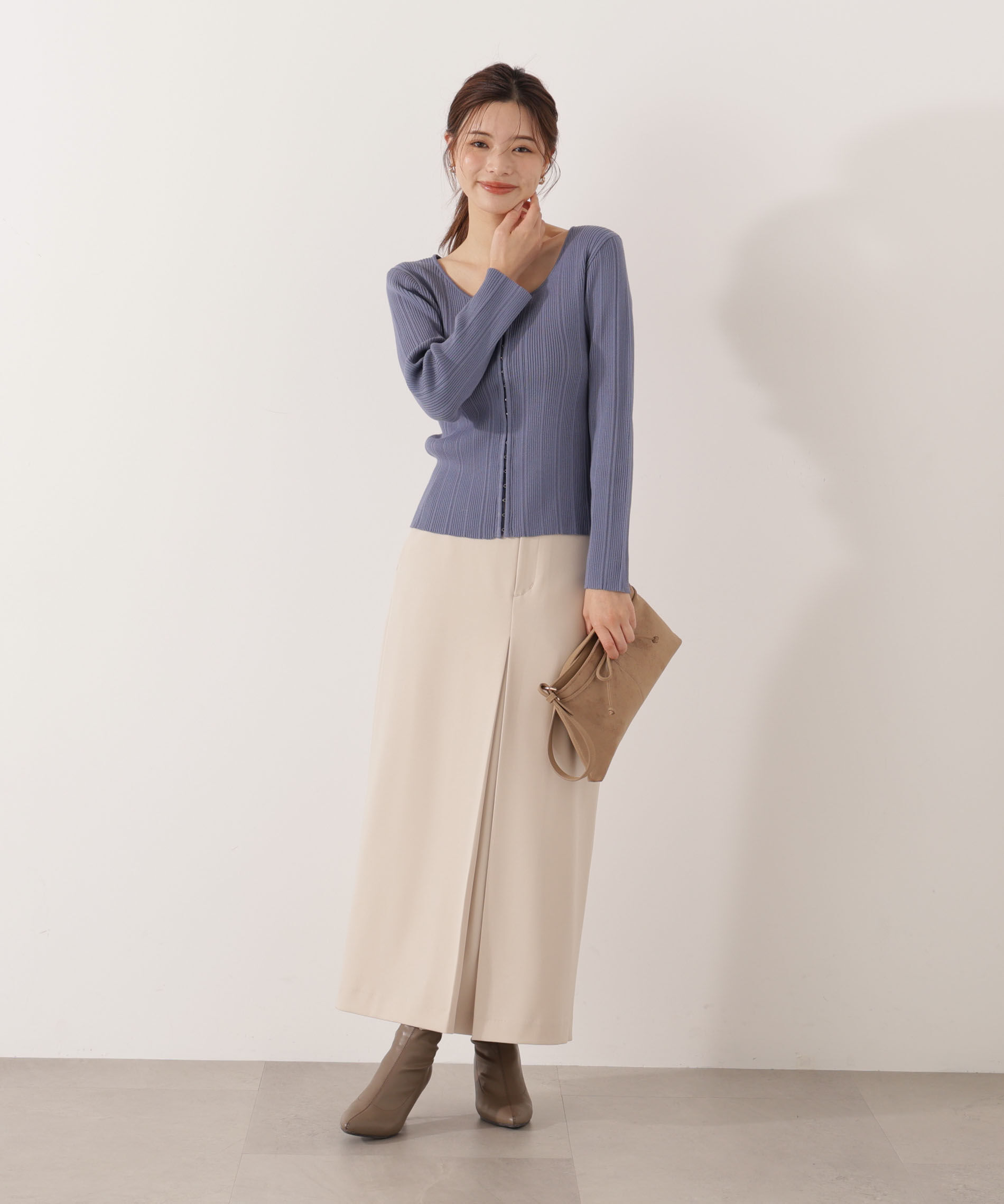 PROPORTION BODY DRESSING「＜ウォッシャブル＞フロントホックニット」|ニット・セーター|