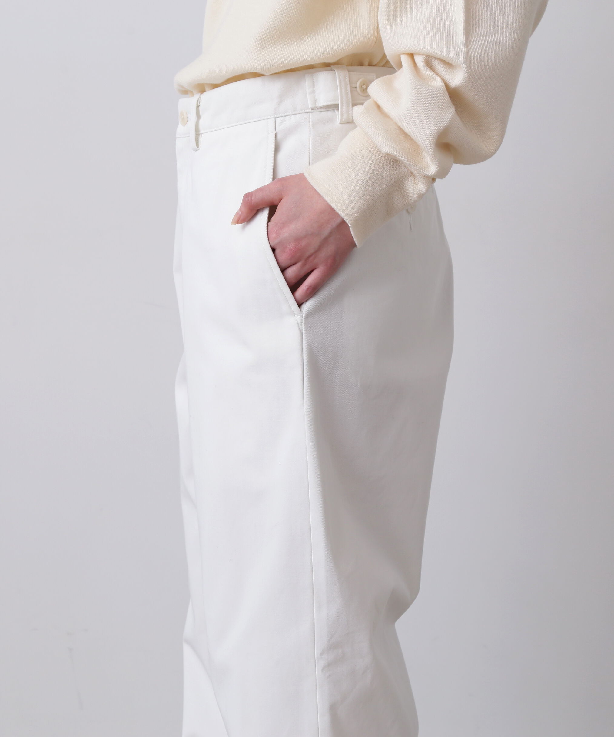 YLEVE 「Ｙ / ORGANIC COTTON / RECYCLE POLYESTER TWILL ADJUSTER  TROUSERS」|その他|