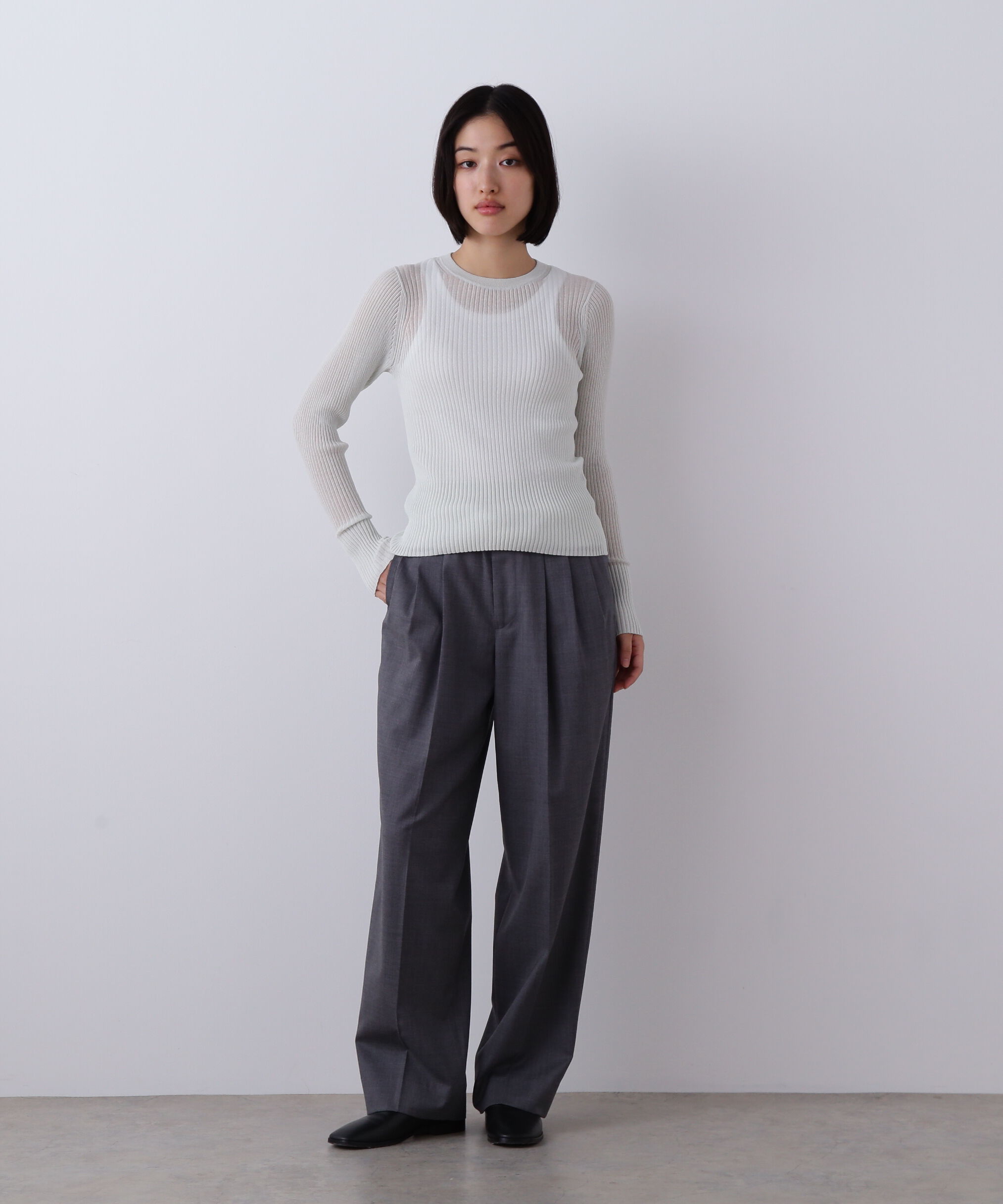 YLEVE 「YLEVE / SUPER120'S CHAMBRAY WOOL 3TACK TROUSERS」|その他|