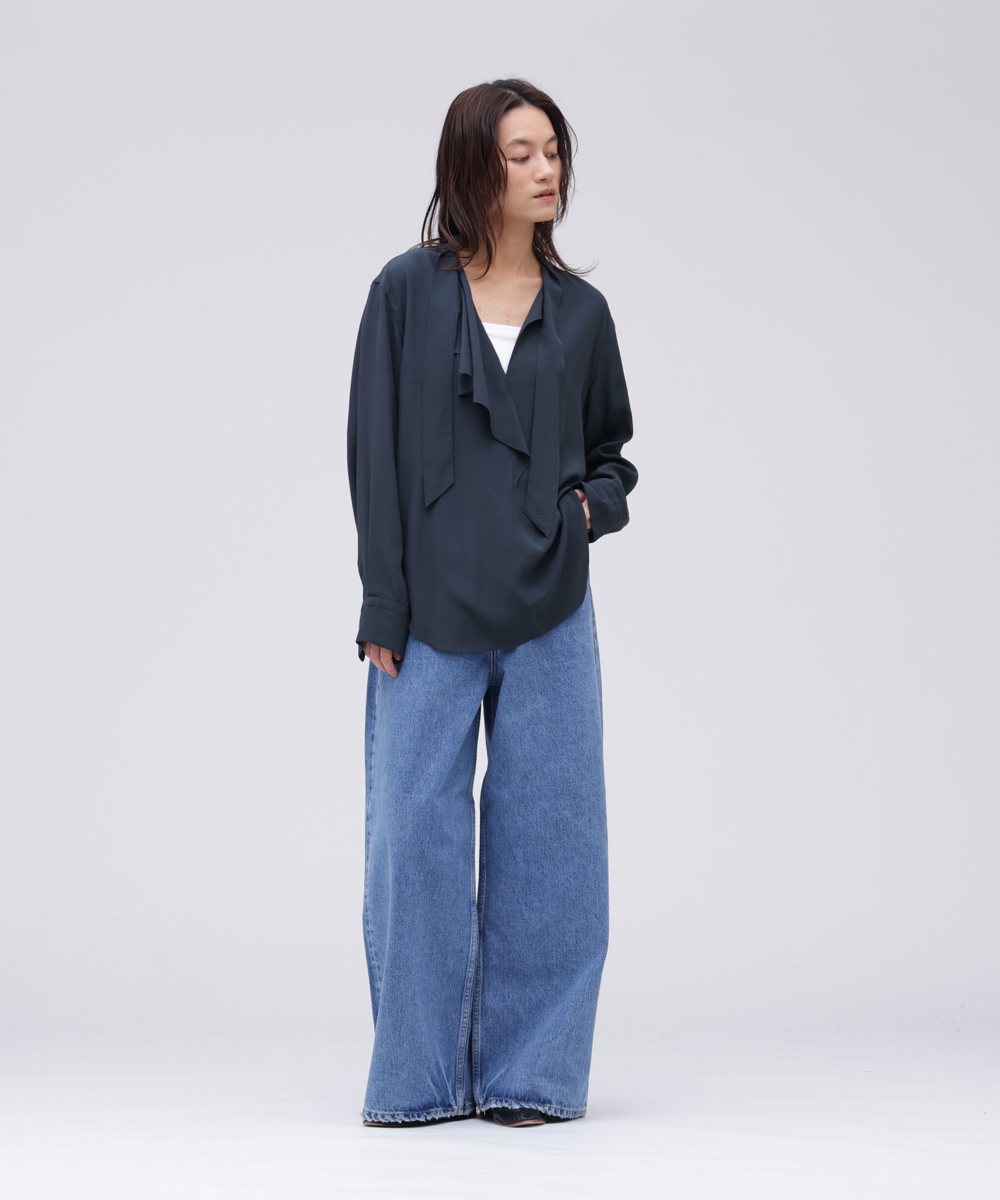 YLEVE 「YLEVE / 13.5oz DENIM HIGH WAIST WIDE」|その他|ブルー