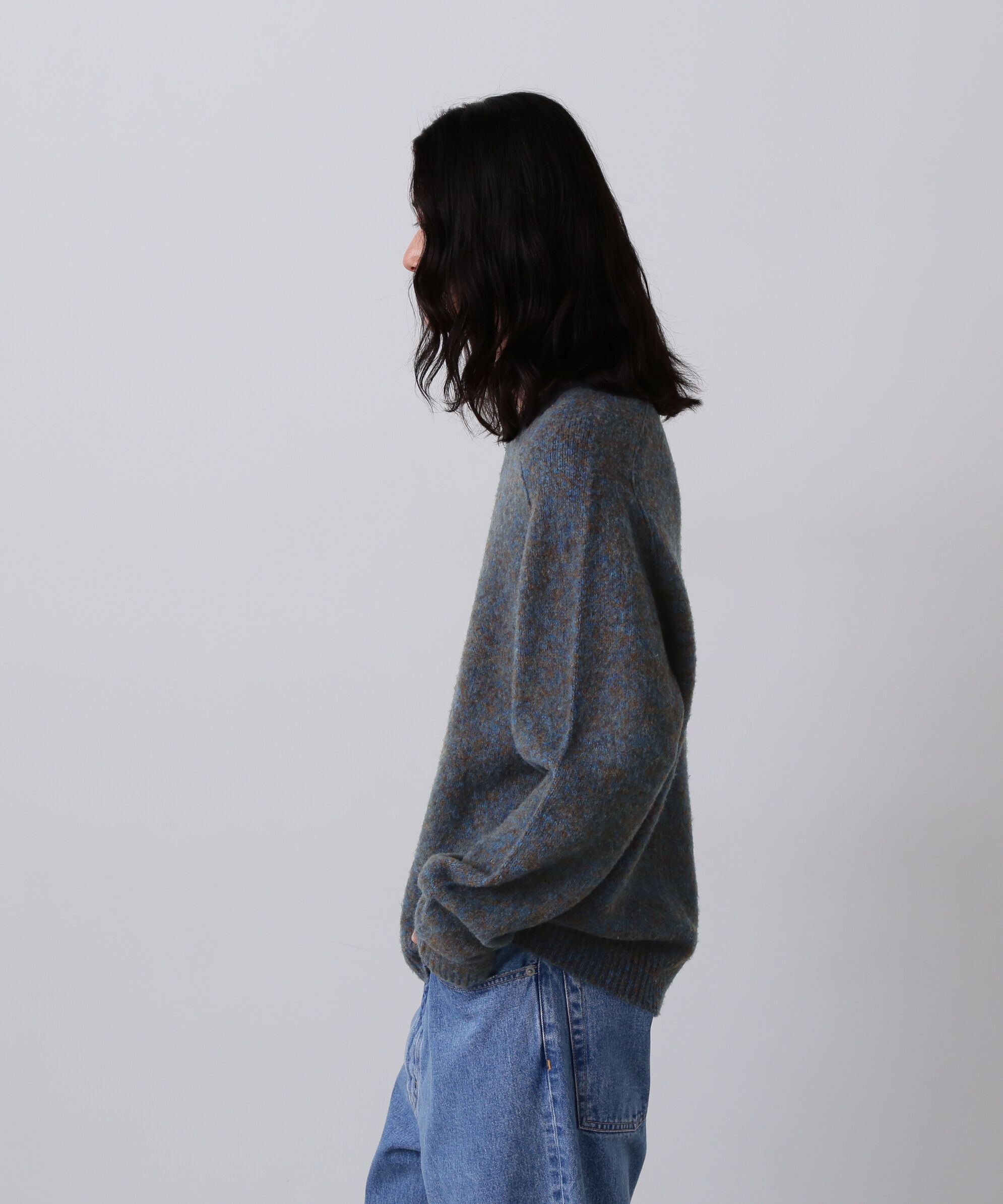 YLEVE 「YLEVE / ITARIAN MERINO WOOL MELANGE KNIT PULL OVER」|ニット・セーター|