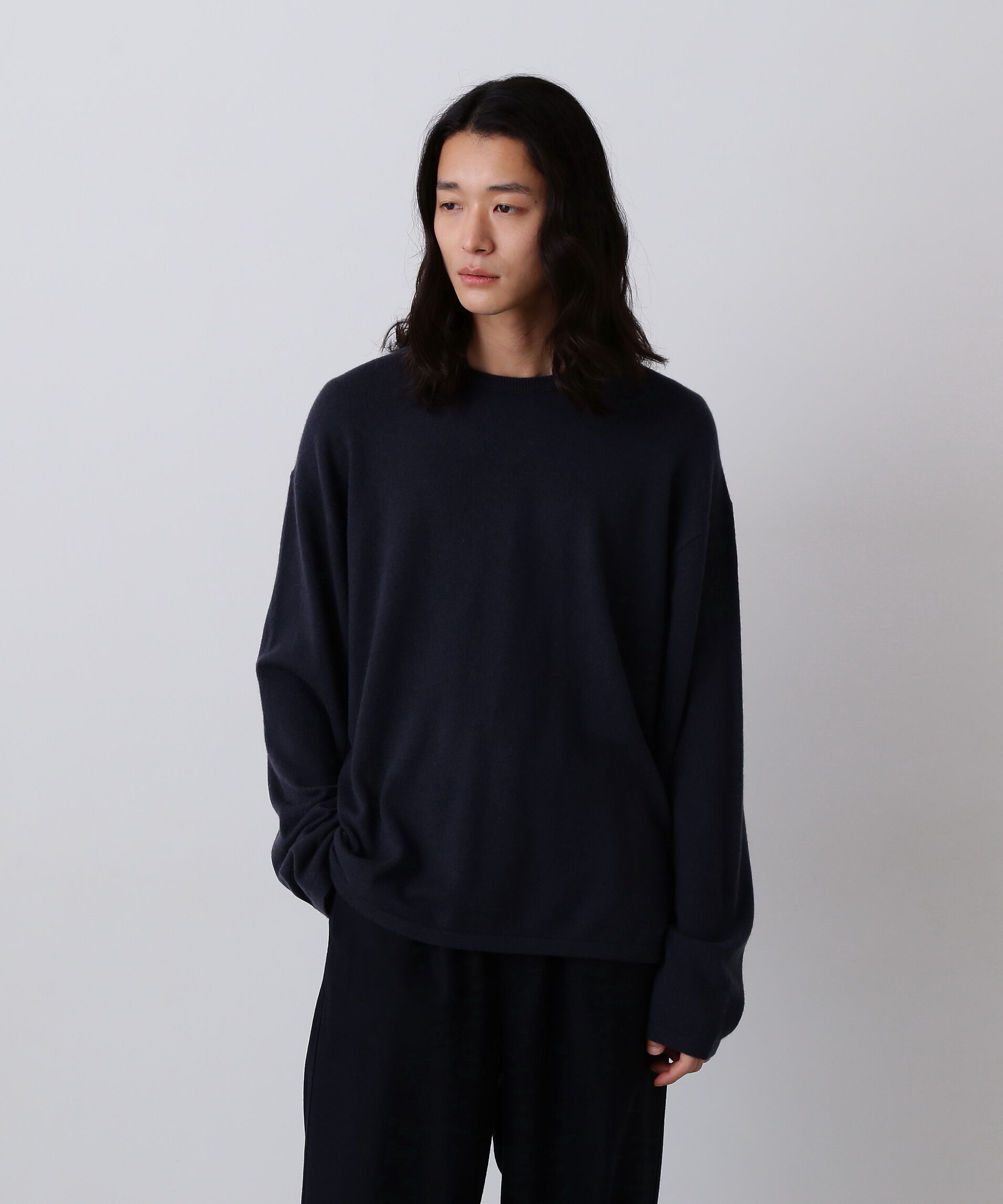 YLEVE 「YLEVE / CASHMERE KNIT T‐SHIRT」|ニット・セーター|ブルー