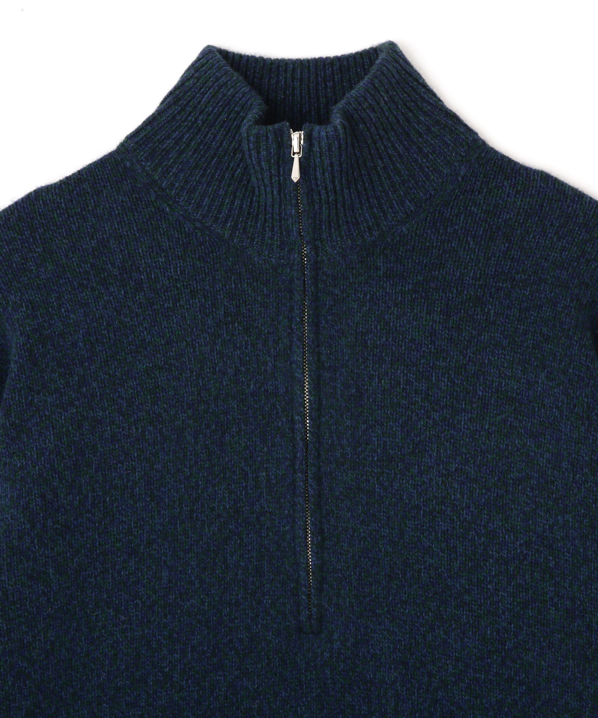 YLEVE 「YLEVE / WOOL CASHMERE MELANGE KNIT HALF ZIP PULL OVER」|ニット・セーター|