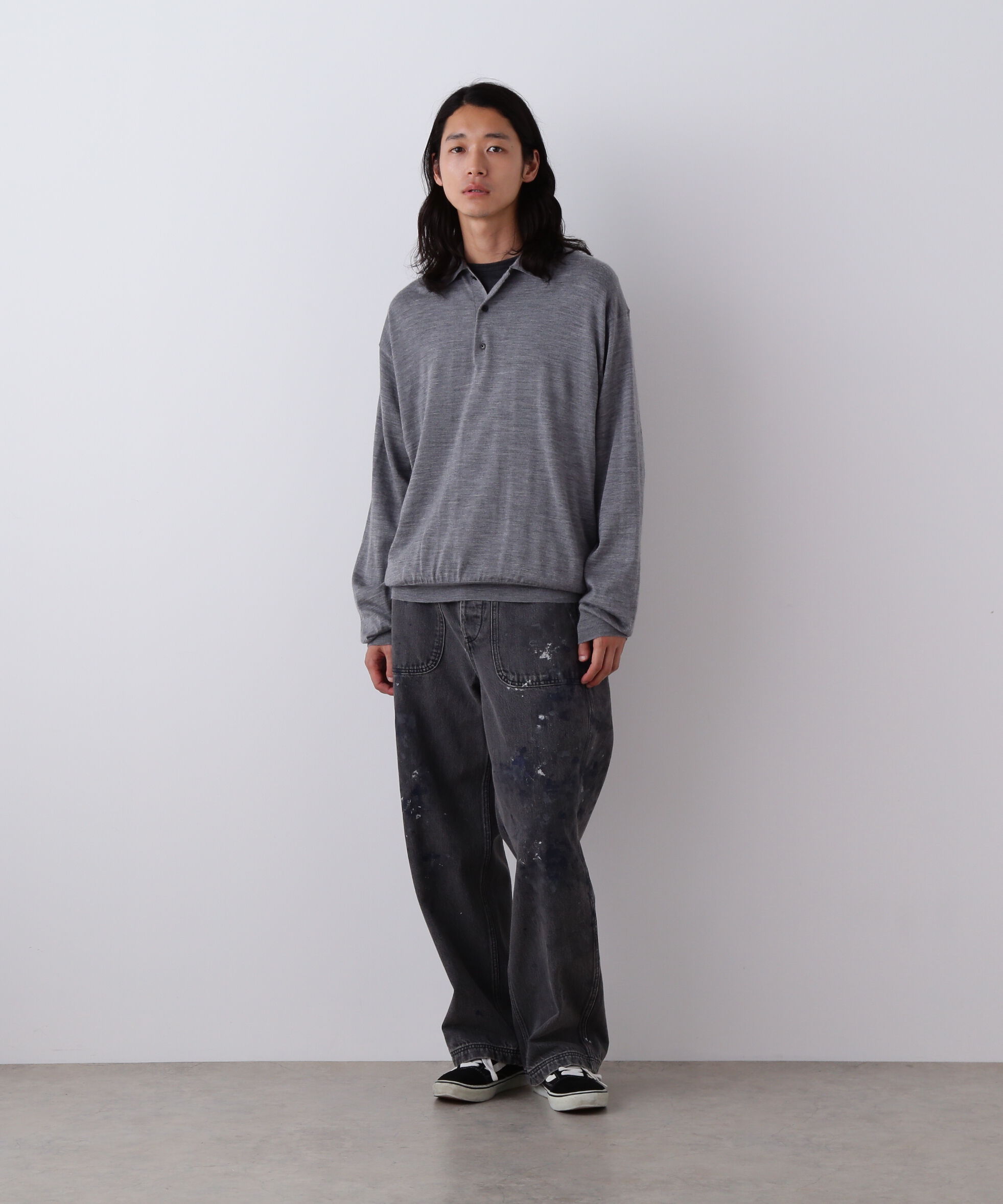 YLEVE 「YLEVE / WOOL SILK CASHMERE KNIT POLO」|ニット・セーター|