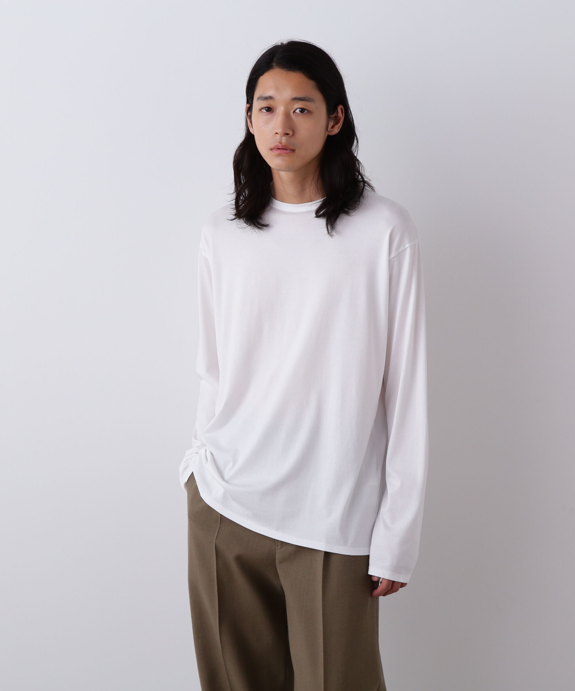 YLEVE 「YLEVE / ELS GV COTTON LONG SLEEVE T-SHIRT」|Tシャツ・カットソー|ホワイト