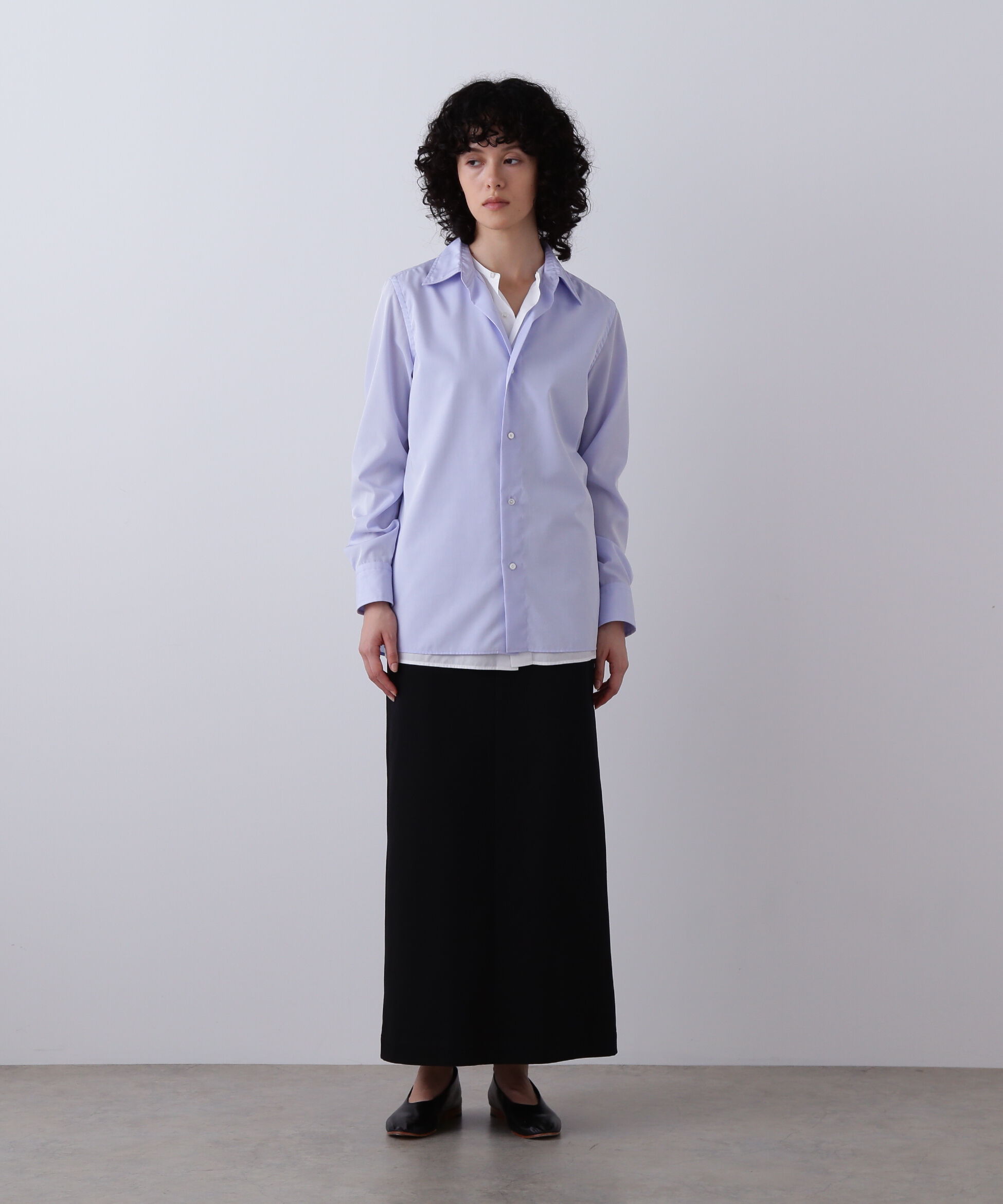 YLEVE 「YLEVE / COTTON BROAD CLOTH LAYERED SHIRT」|シャツ・ブラウス|