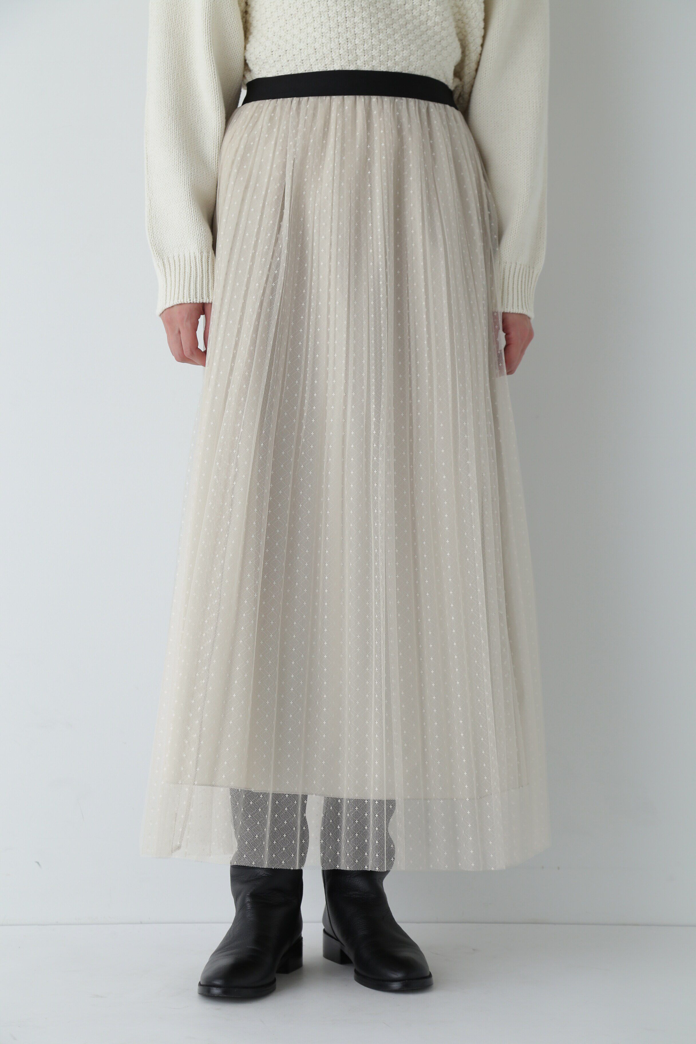  「スクエアドットチュールスカート」|スカート|