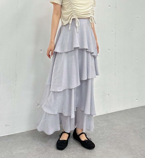 archives「アシメ楊柳シャイニーティアードスカート」|スカート|