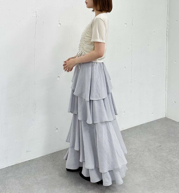 archives「アシメ楊柳シャイニーティアードスカート」|スカート|