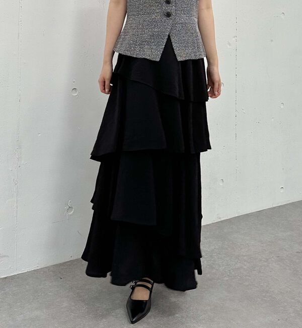 archives「アシメ楊柳シャイニーティアードスカート」|スカート|