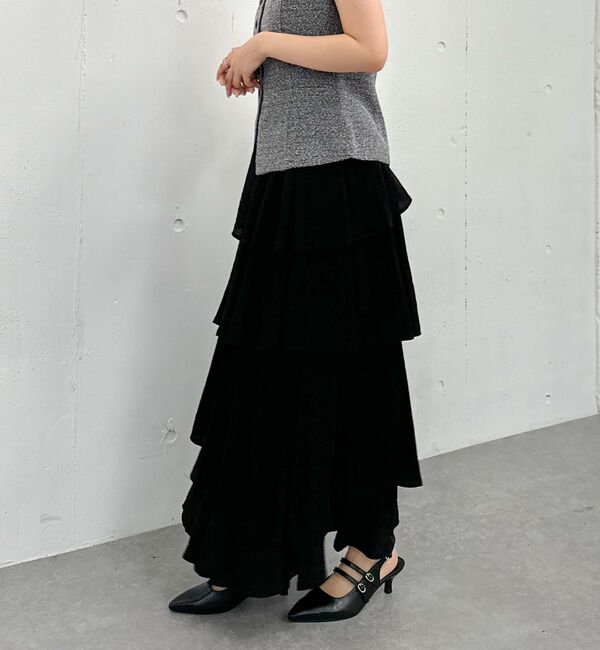 archives「アシメ楊柳シャイニーティアードスカート」|スカート|