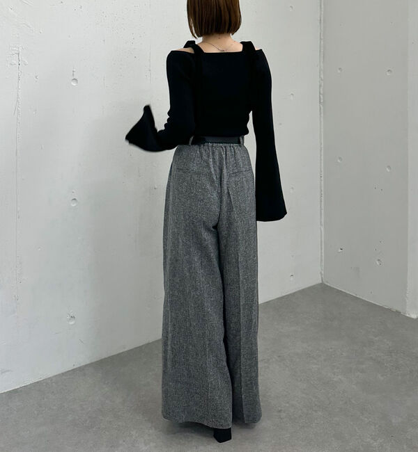 archives「ベロア肩リボンオフショルニットプルオーバー」|ニット・セーター|