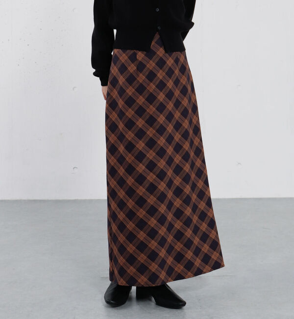 archives「バイアスチェックナロースカート」|スカート|NAVY