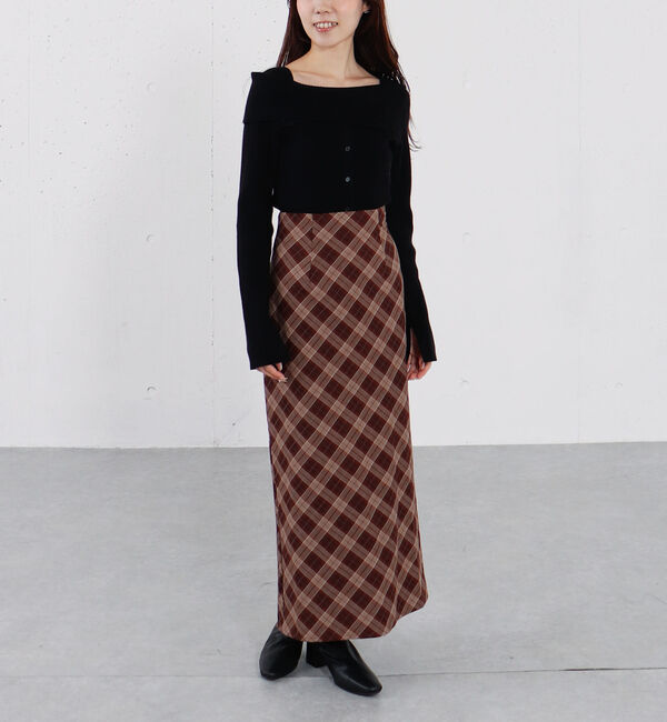 archives「バイアスチェックナロースカート」|スカート|